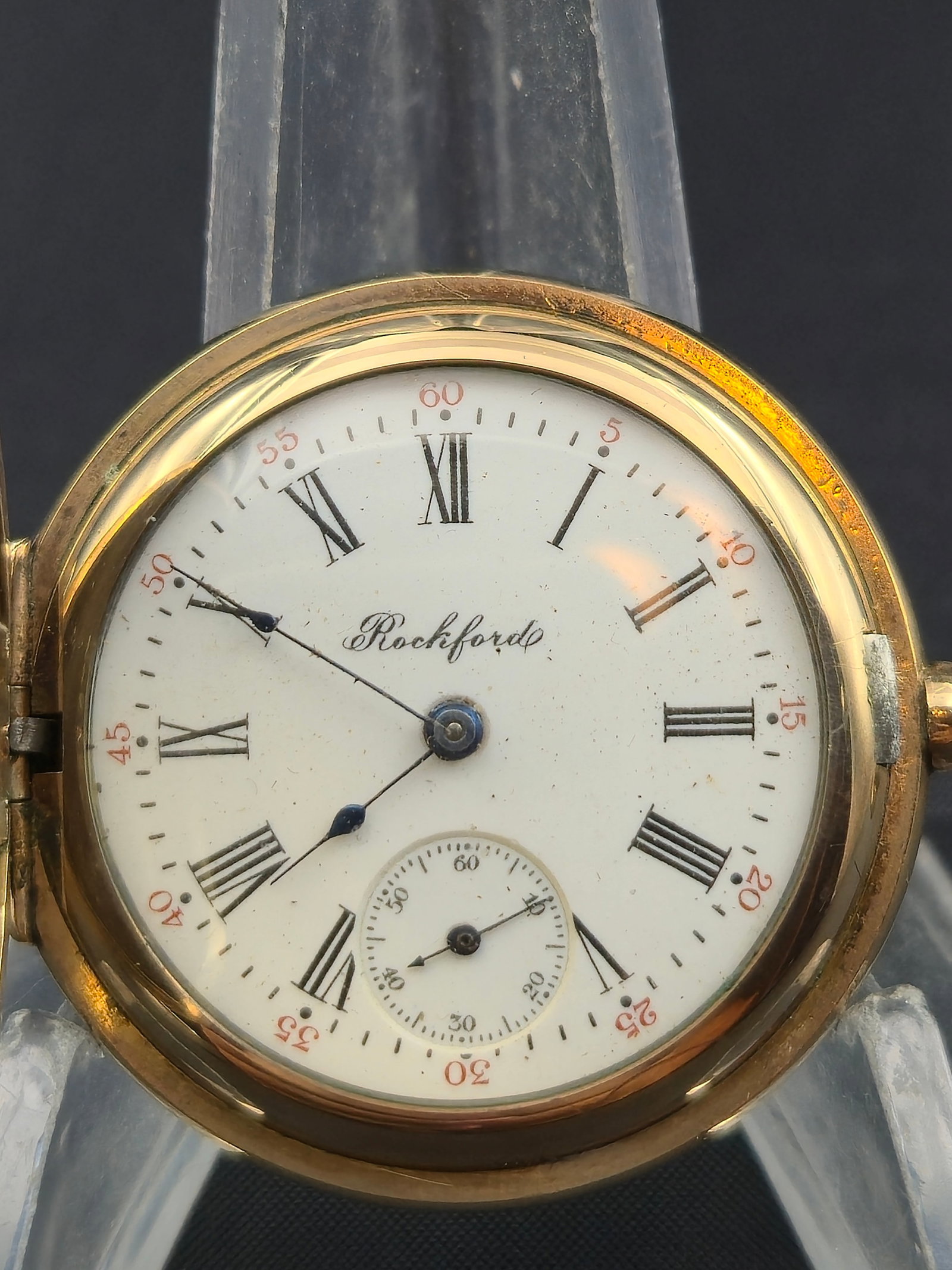 1905 Early Low Serial # Rockford Grade 160 0s 15J Hunting Pocket Watch in 20yr GF Excelsior Case (1 of 9)