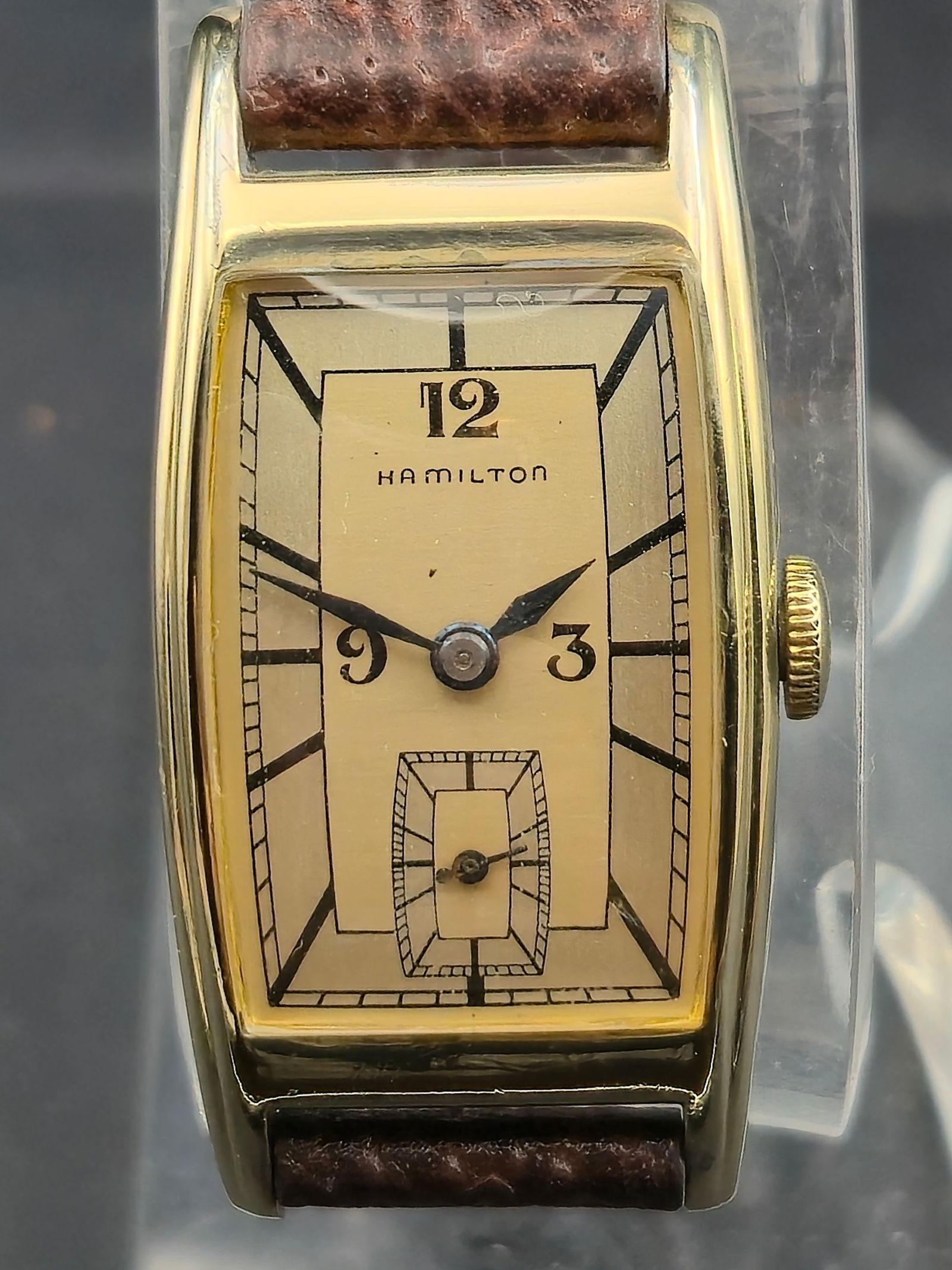 1930s Hamilton Curved Tank Watch 14K GF Wadsworth Case Cal. 980 17J 22mm Vintage Running (1 of 9)