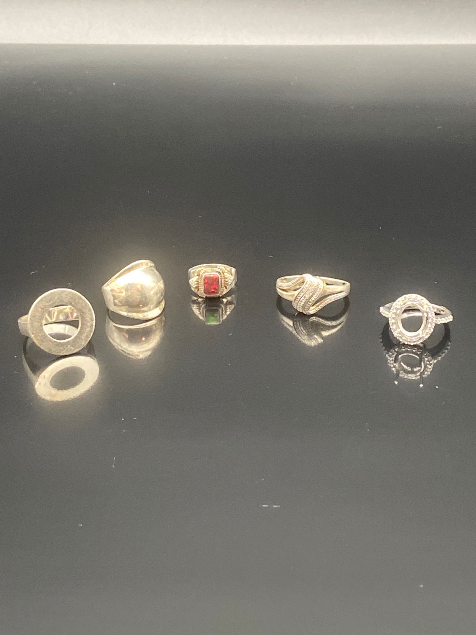 Lot of 5 Vintage Sterling Silver Rings – Assorted Styles (1 of 19)
