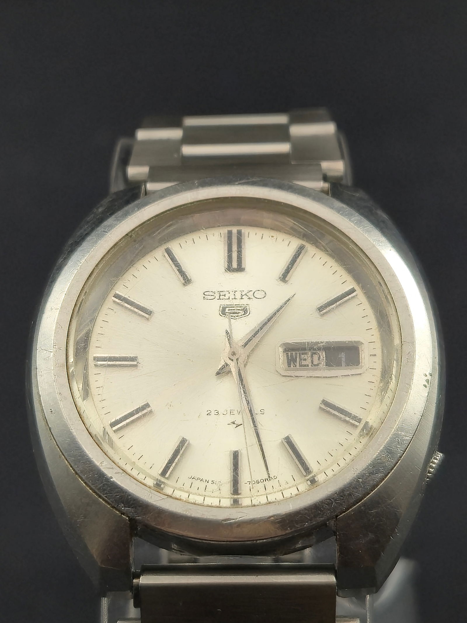 Vintage Seiko 5 5126-7020 Automatic 38mm Stainless Steel Watch, 23J Day-Date, (1 of 11)