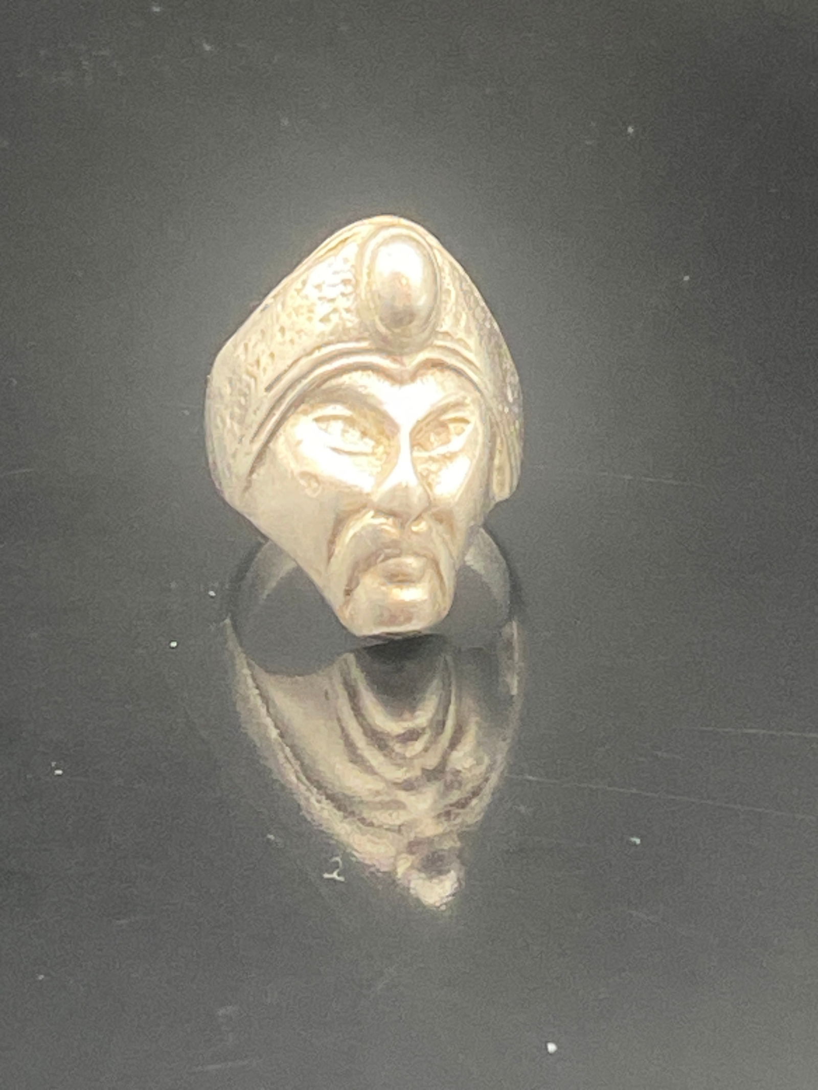 Vintage Sterling Silver Figural Ring – Warrior/Mystic Face Design (1 of 5)