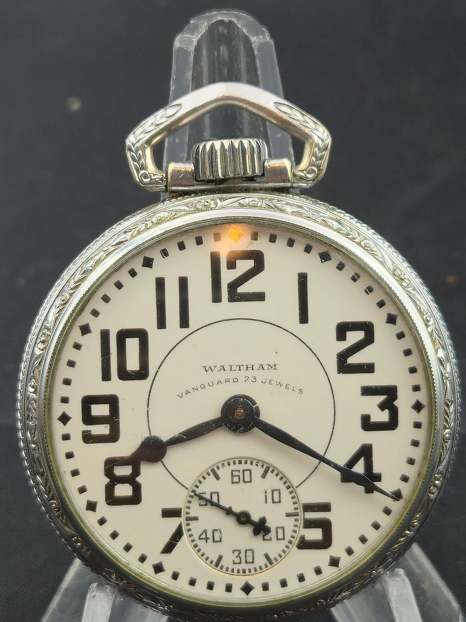1937 Waltham Vanguard Pocket Watch 16s 23j, RR Grade, Adjusted 6 Positions, Running Strong (1 of 11)