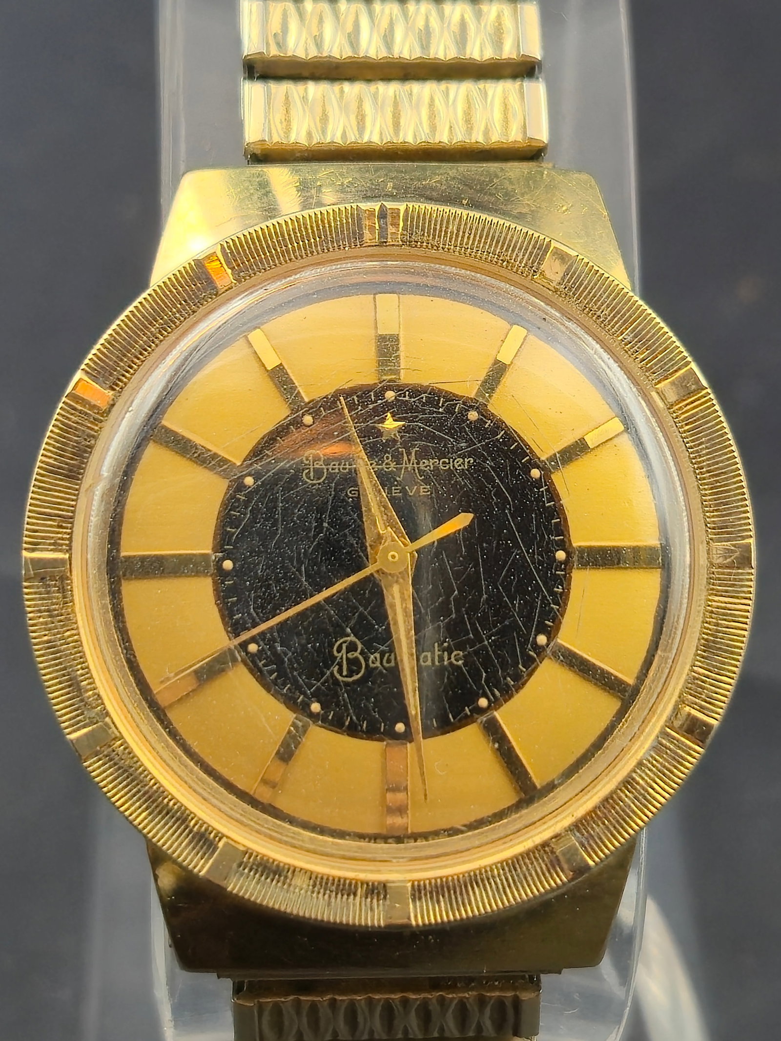 1960s Baume & Mercier Geneve Automatic, Cal. BM 1350, 17j, 35mm Fluted Bezel Dress Watch, Runs (1 of 9)