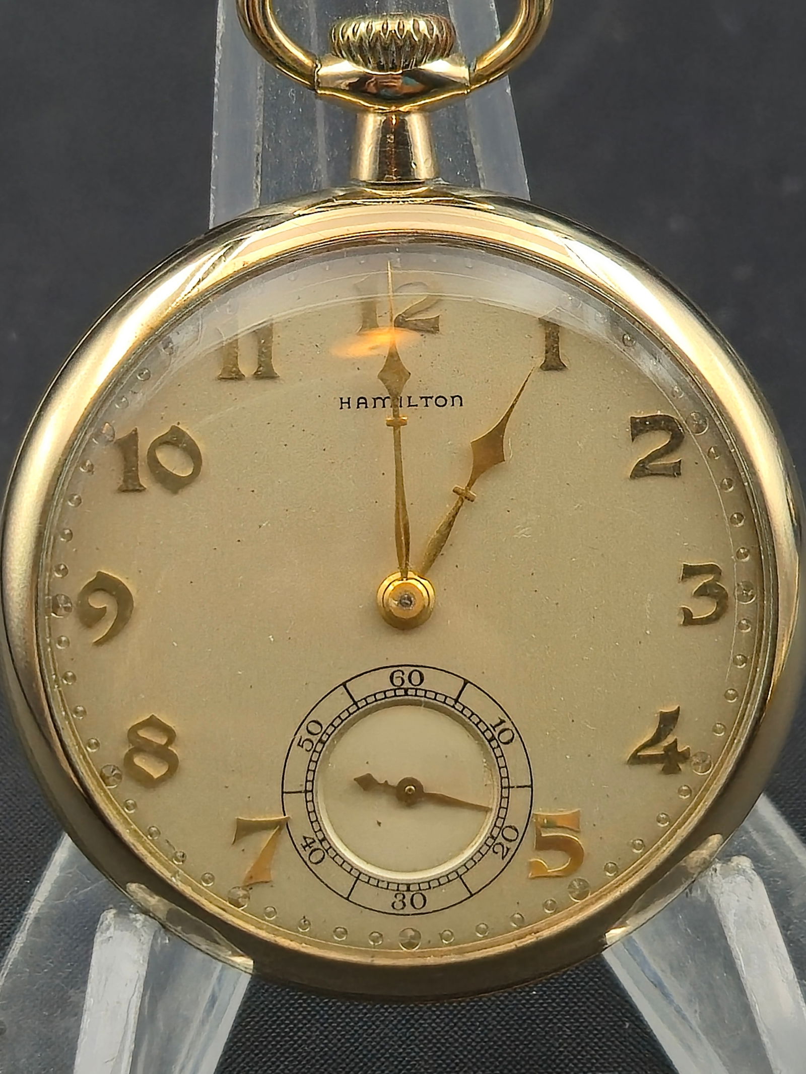 1937 Hamilton Grade 917 10s 17j Pocket Watch Early Low Serial #X30722 B&B Royal GF (1 of 9)