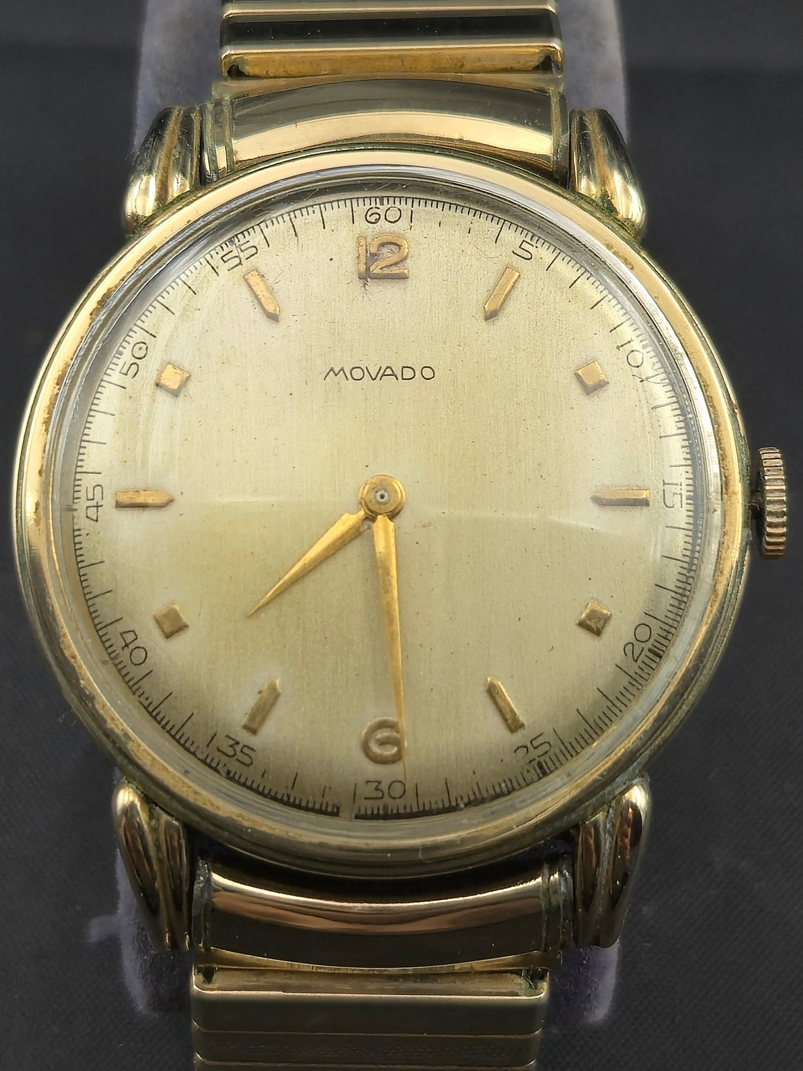 1950s Movado 14K GF 34mm Manual Wind Wristwatch, 17J Wadsworth Case (1 of 11)