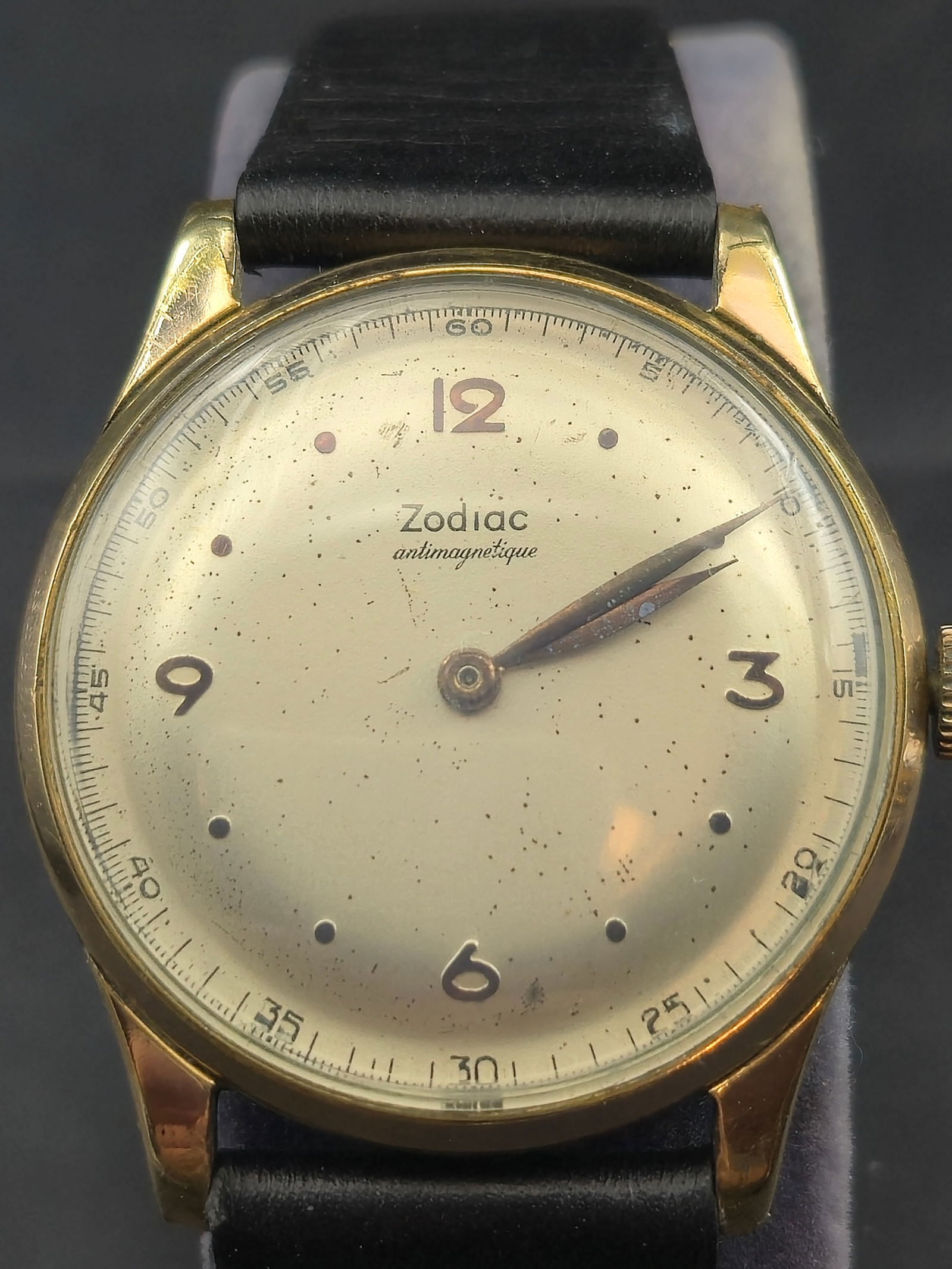 1950s Zodiac Antimagnetique 33mm Swiss 17J Manual Wind Dress Watch Running (1 of 11)