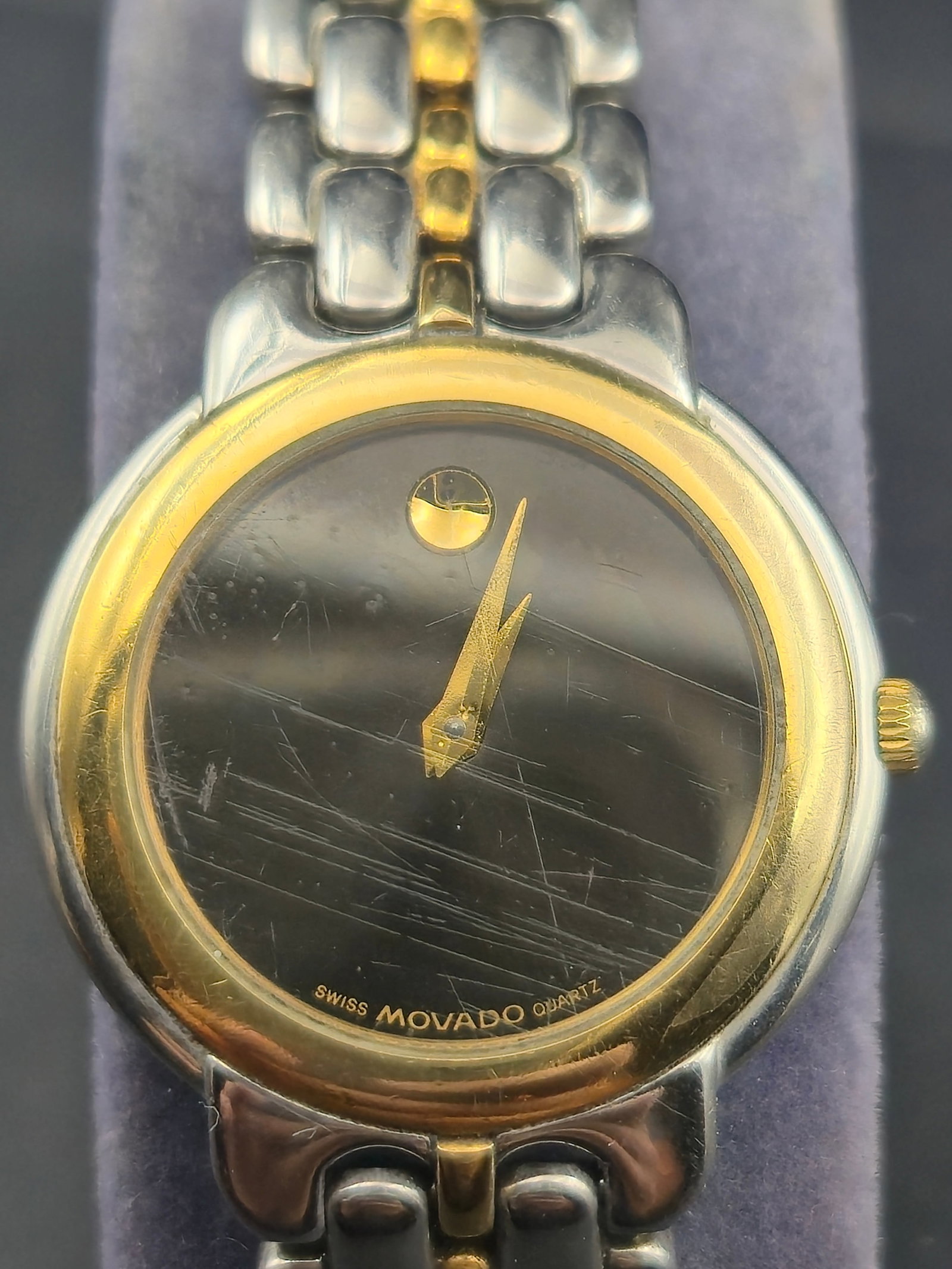 1990s Movado Museum Classic Ladies Quartz Two-Tone 26mm Wristwatch (1 of 6)
