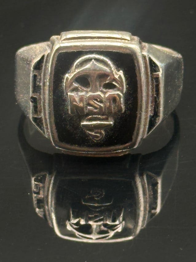 Vintage Sterling Silver NSN Signet Ring (1 of 6)