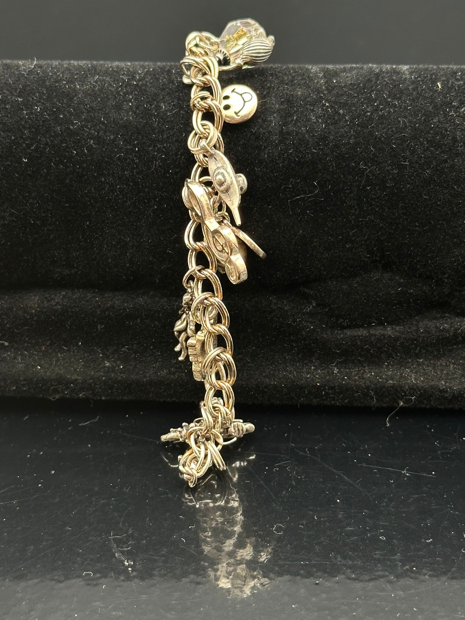 Vintage Sterling Silver Charm Bracelet with 12 Charms – 37.9g (1 of 9)