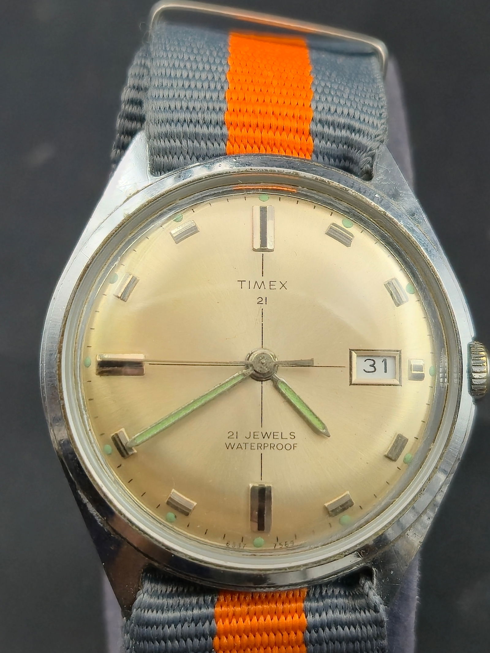 1960s Timex 21 Jewel Waterproof Automatic Date Watch – 34mm (1 of 7)