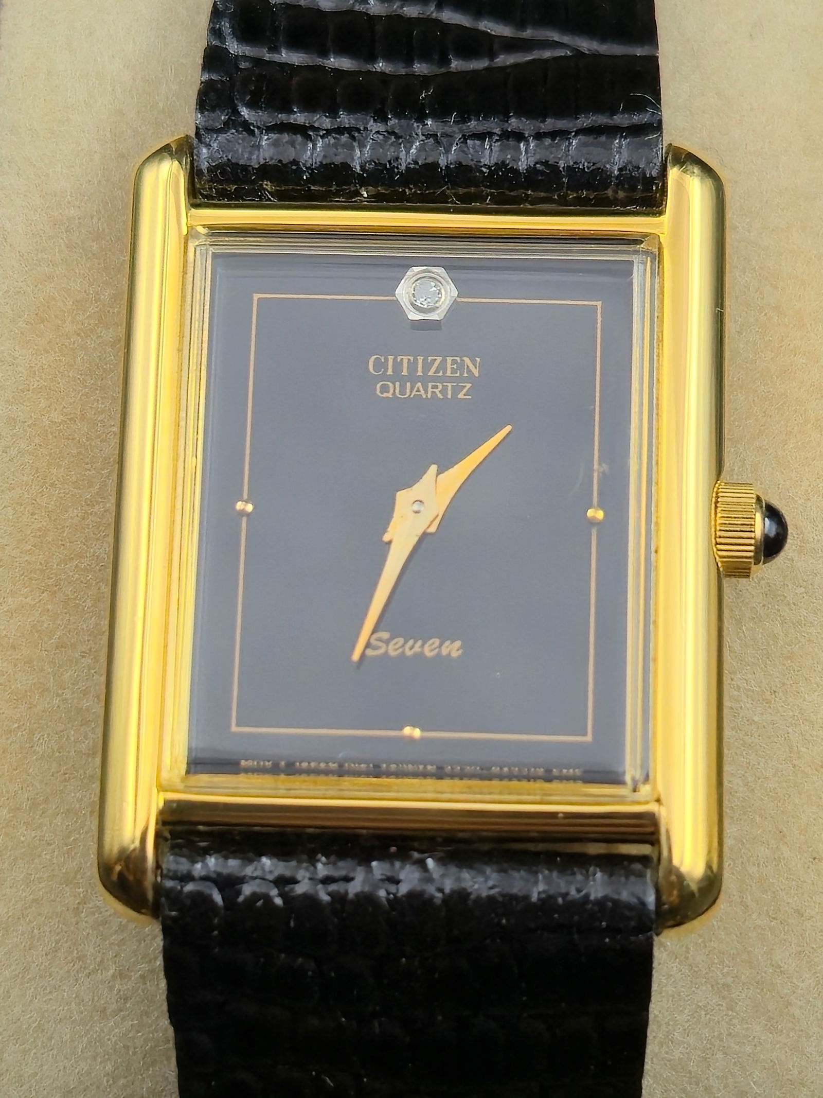 Ladies Citizen Quartz “Seven” Diamond Dial Dress Watch w/ Box & Papers, NOS (1 of 8)