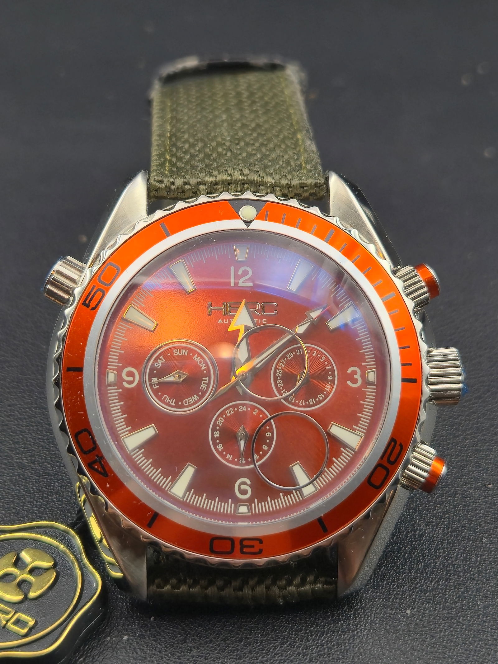 HERC Automatic Diver-Style 44mm Watch w/ Box & Papers (1 of 10)