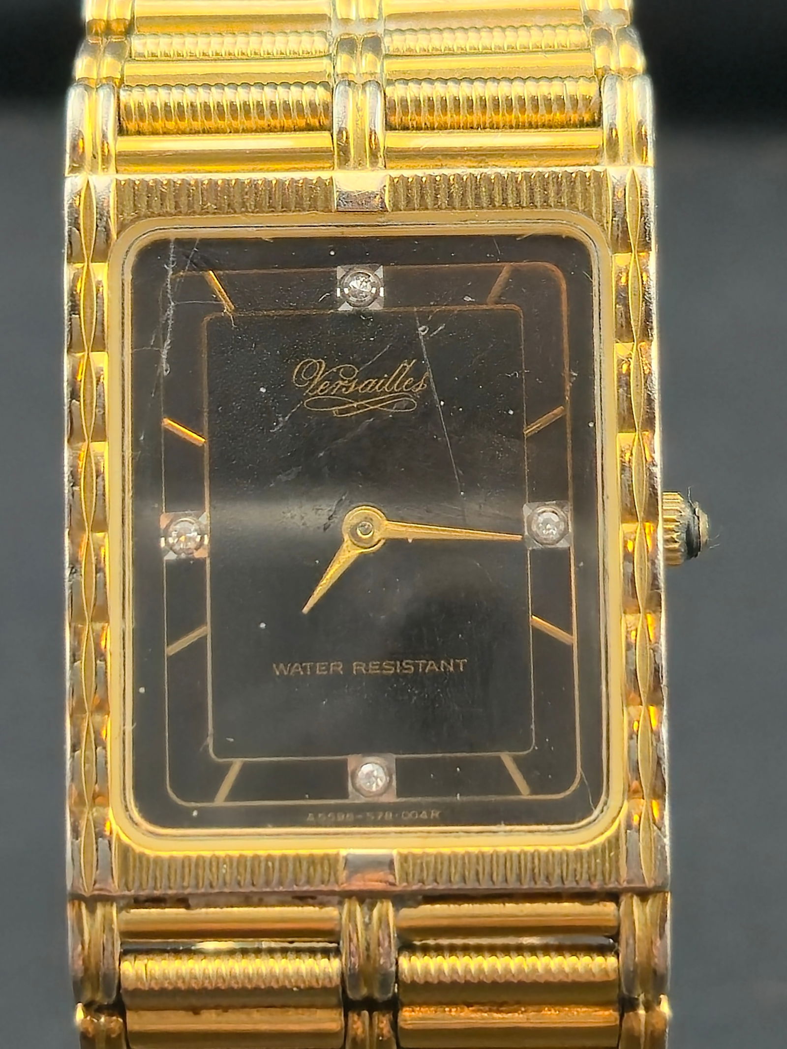 Versailles by John Crane Gold-Tone Rectangular Quartz Dress Watch (23mm, Runs) (1 of 7)