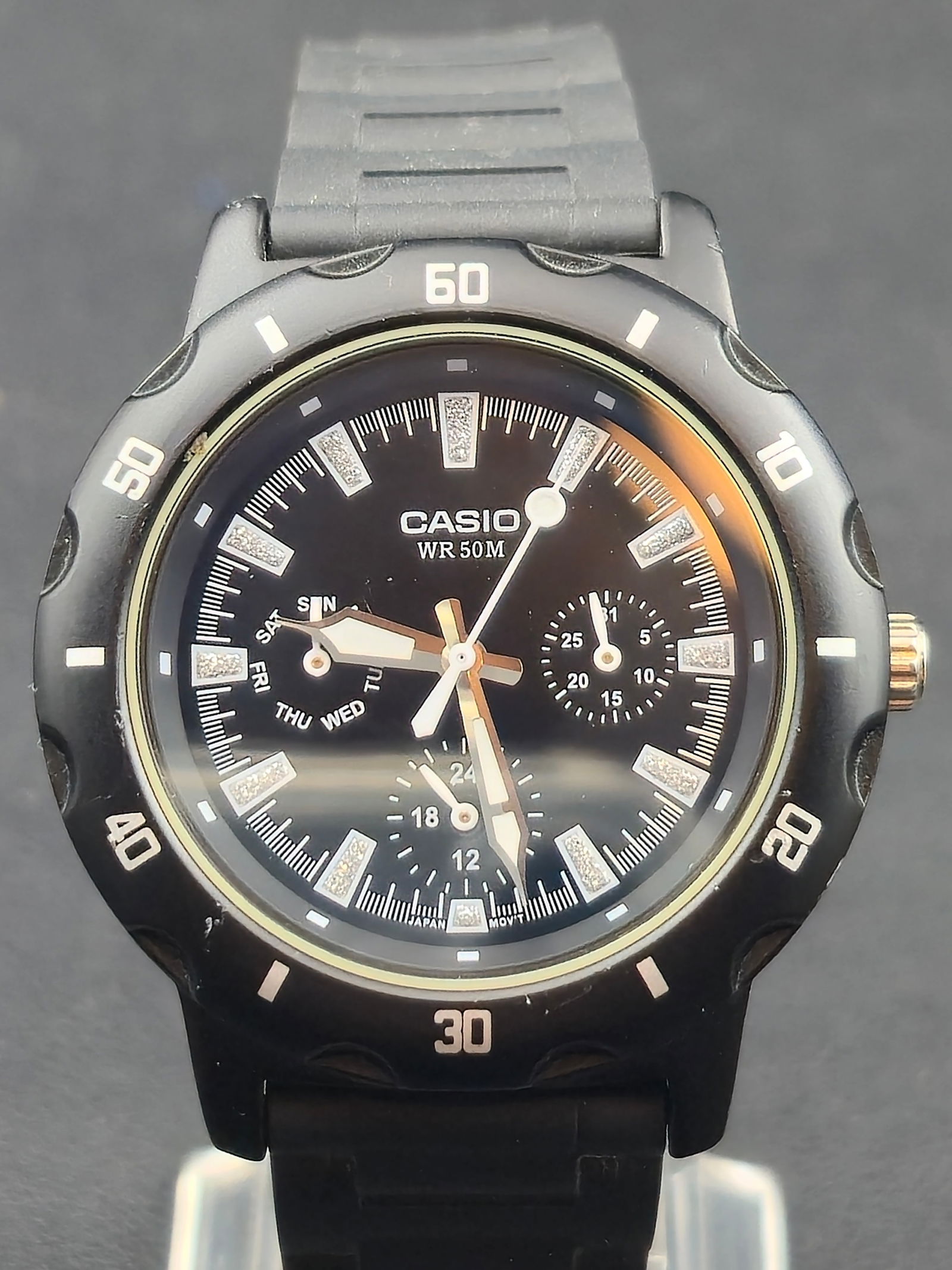 Casio LTP-1328 WR50M Black Dial Quartz Multifunction Watch (38mm, Runs) (1 of 8)