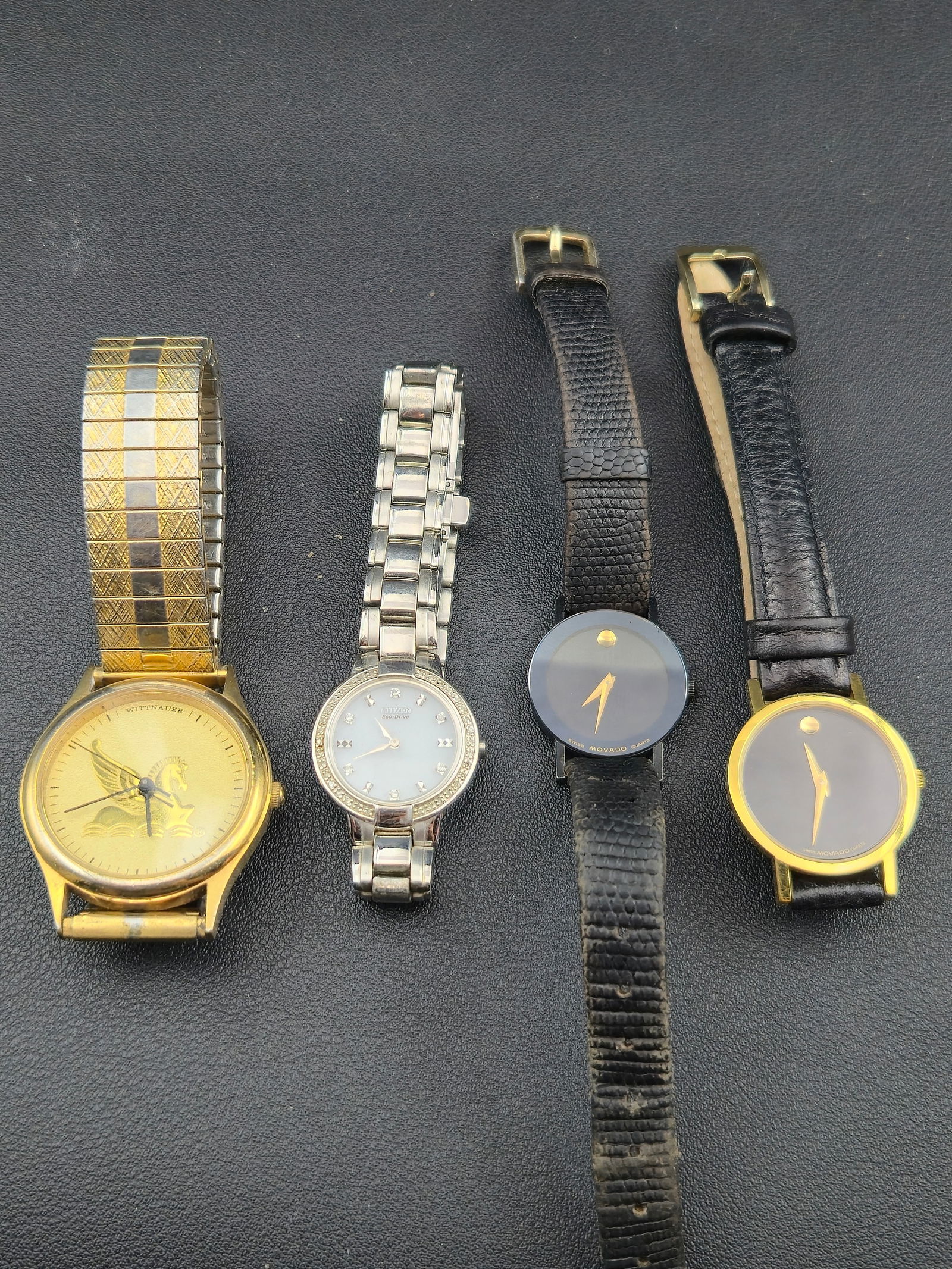 Lot of 4 Vintage & Modern Wristwatches – Movado, Wittnauer, Citizen Eco-Drive (1 of 10)