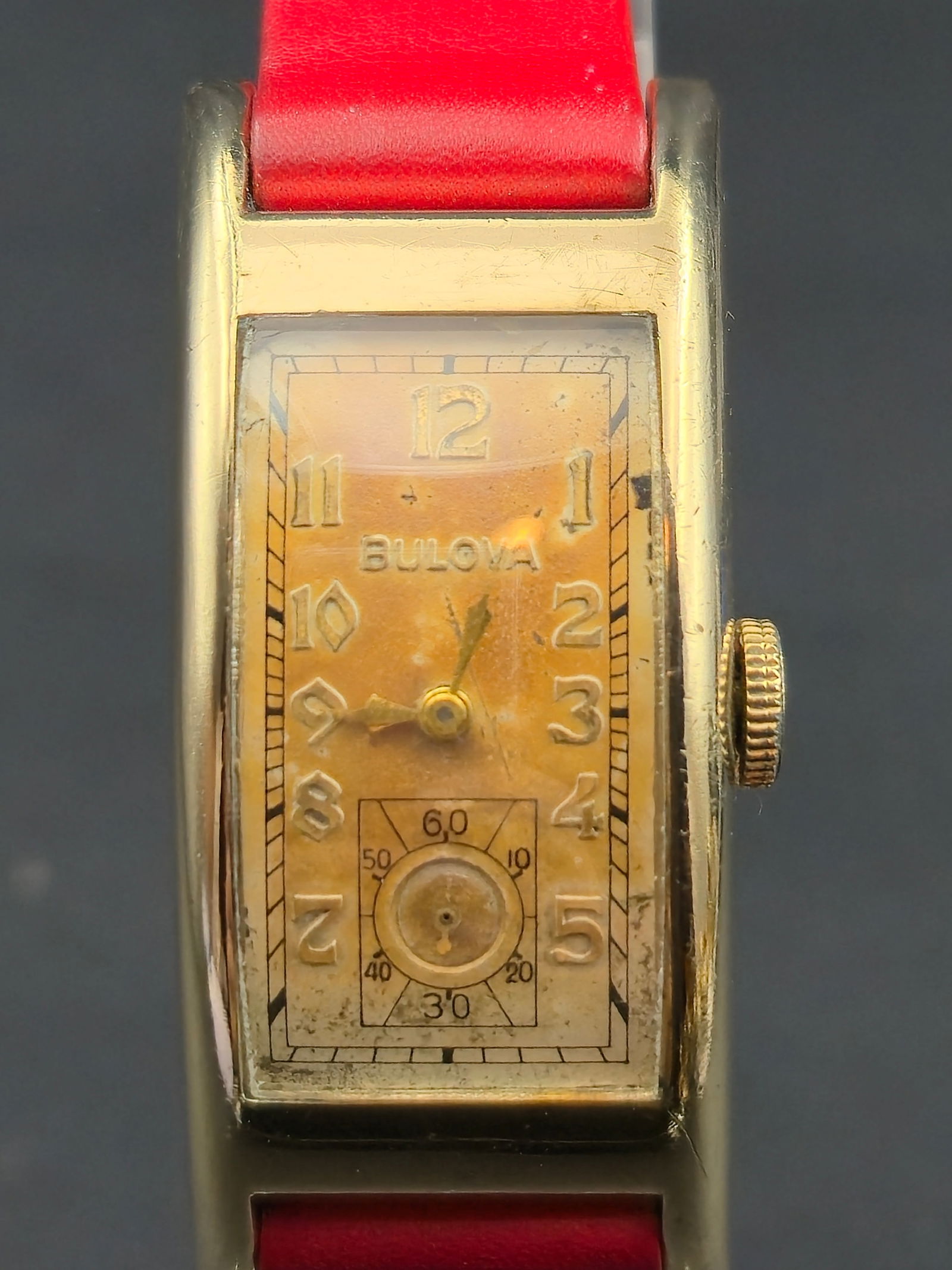 Bulova 10K Gold-Filled 21J Rectangular “Fifth Avenue” Wristwatch (Runs (1 of 7)