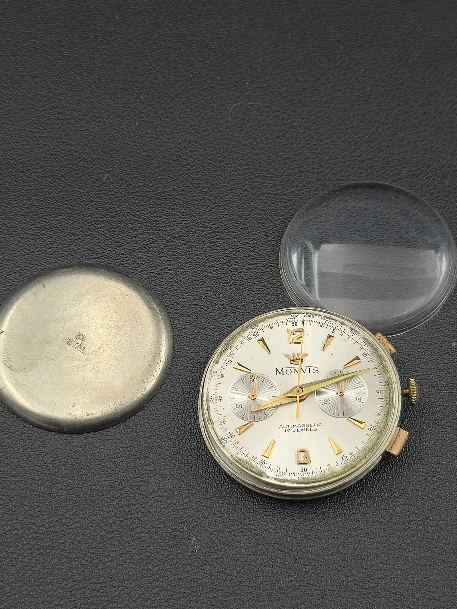 Monvis 17 Jewels Swiss Chronograph Landeron 248 Movement (Runs, May Need Service) (1 of 11)
