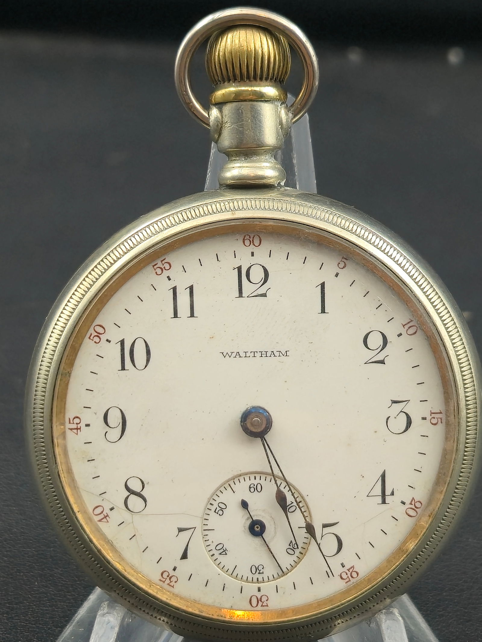 1903 Waltham Grade No. 825 Model 1883 18s 17J Pocket Watch – Nickel Case – Runs, (1 of 8)