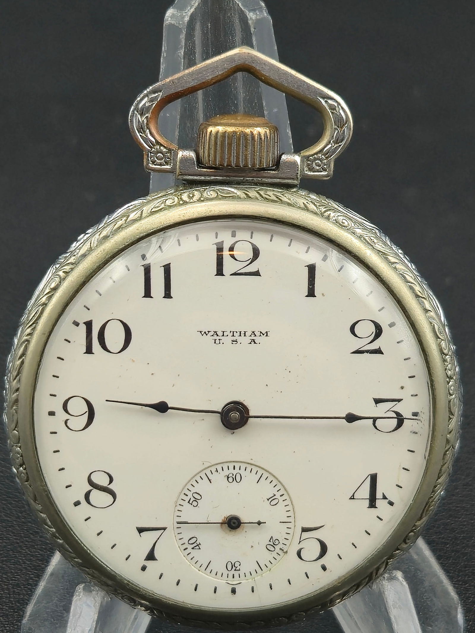 1919 Waltham Grade No. 620 Model 1908 16s 15J Pocket Watch – Locomotive Case – Running (1 of 8)