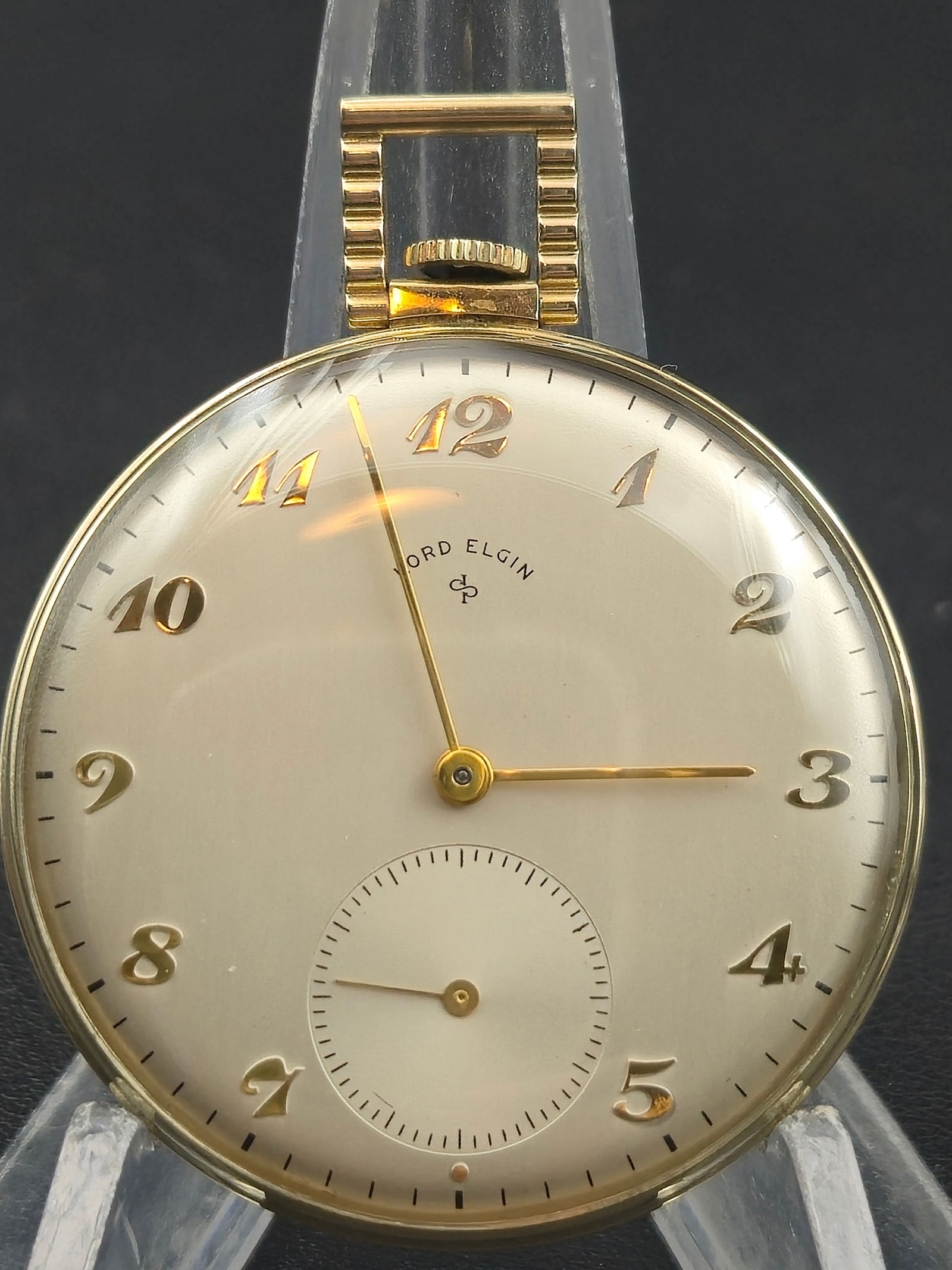 Lord Elgin 1953 14K Gold-Filled Dress Watch, Cal. 543 21J USA Movement – Mint: Exceptional mid-century Lord Elgin men’s wristwatch, presented in 1953 and powered by the Elgin 543 manual-wind movement. The 543 was among Elgin’s top-tier post-war calibers, featuring 21 jewels,