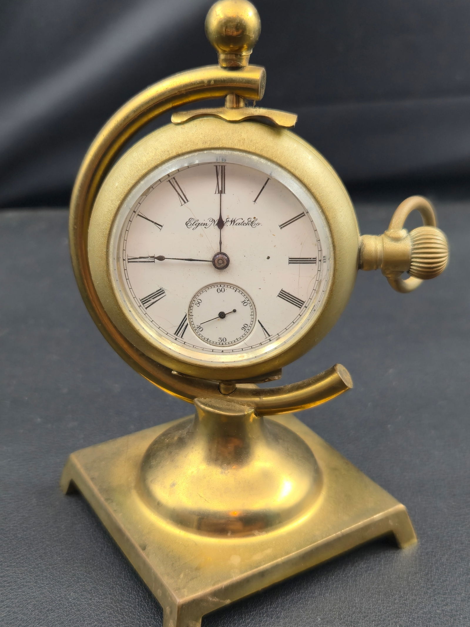 1889 Elgin Grade 96 18s 7J Pocket Watch Train Case w/ Display Stand Running (1 of 9)