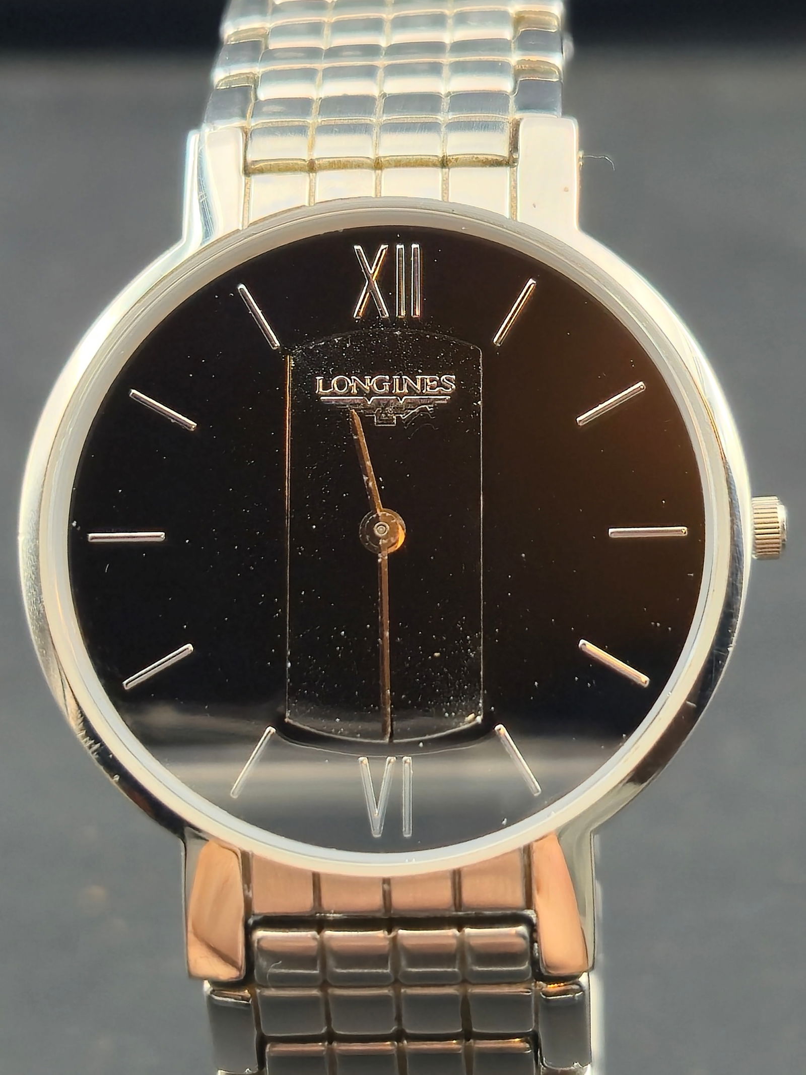 Longines La Grande Classique 34 mm Black Dial Quartz Stainless Swiss Watch New Battery (1 of 9)