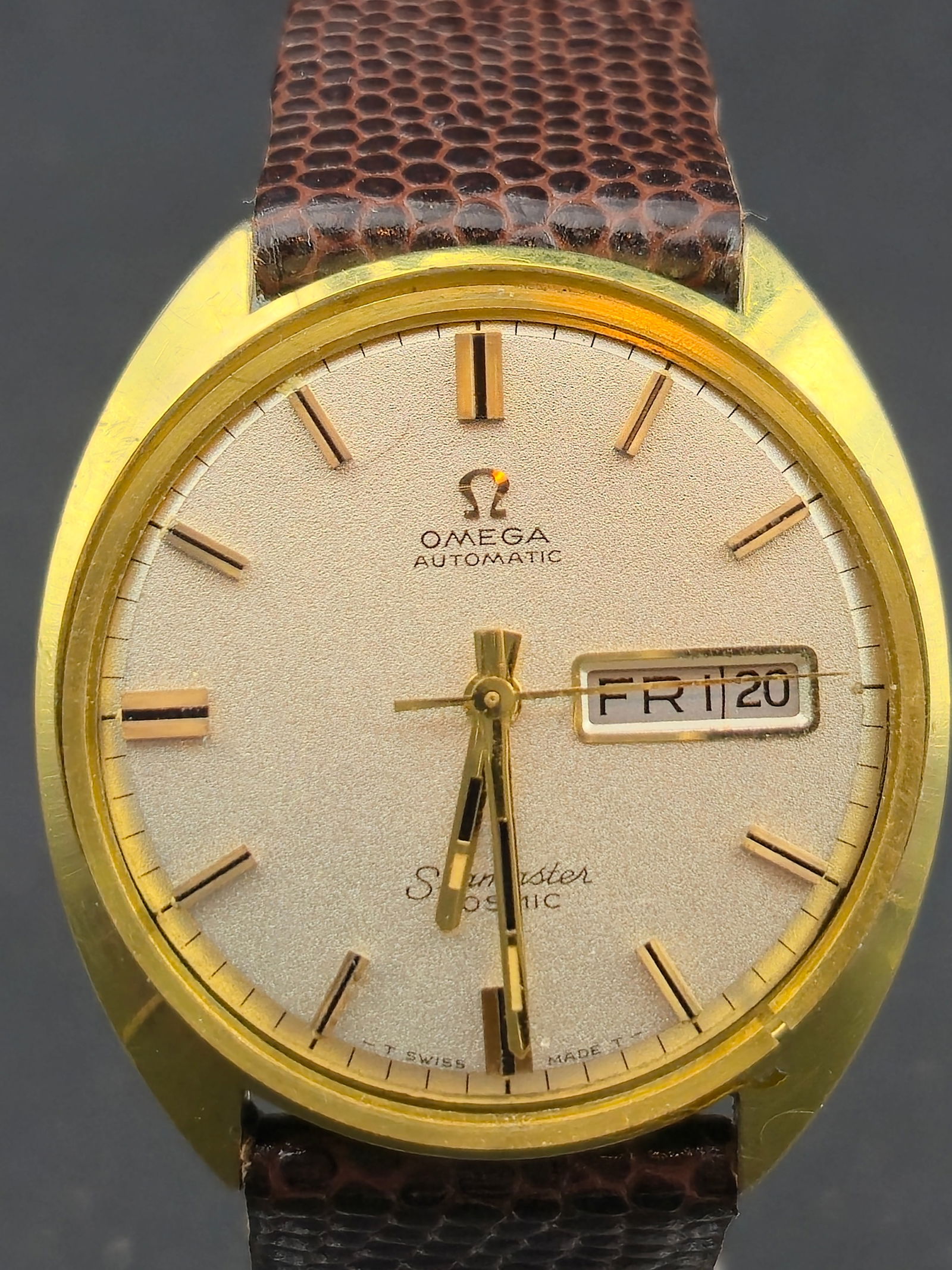 Omega Seamaster Cosmic 166.036 35 mm Gold-Plated 24J Automatic Day-Date Watch (1 of 8)