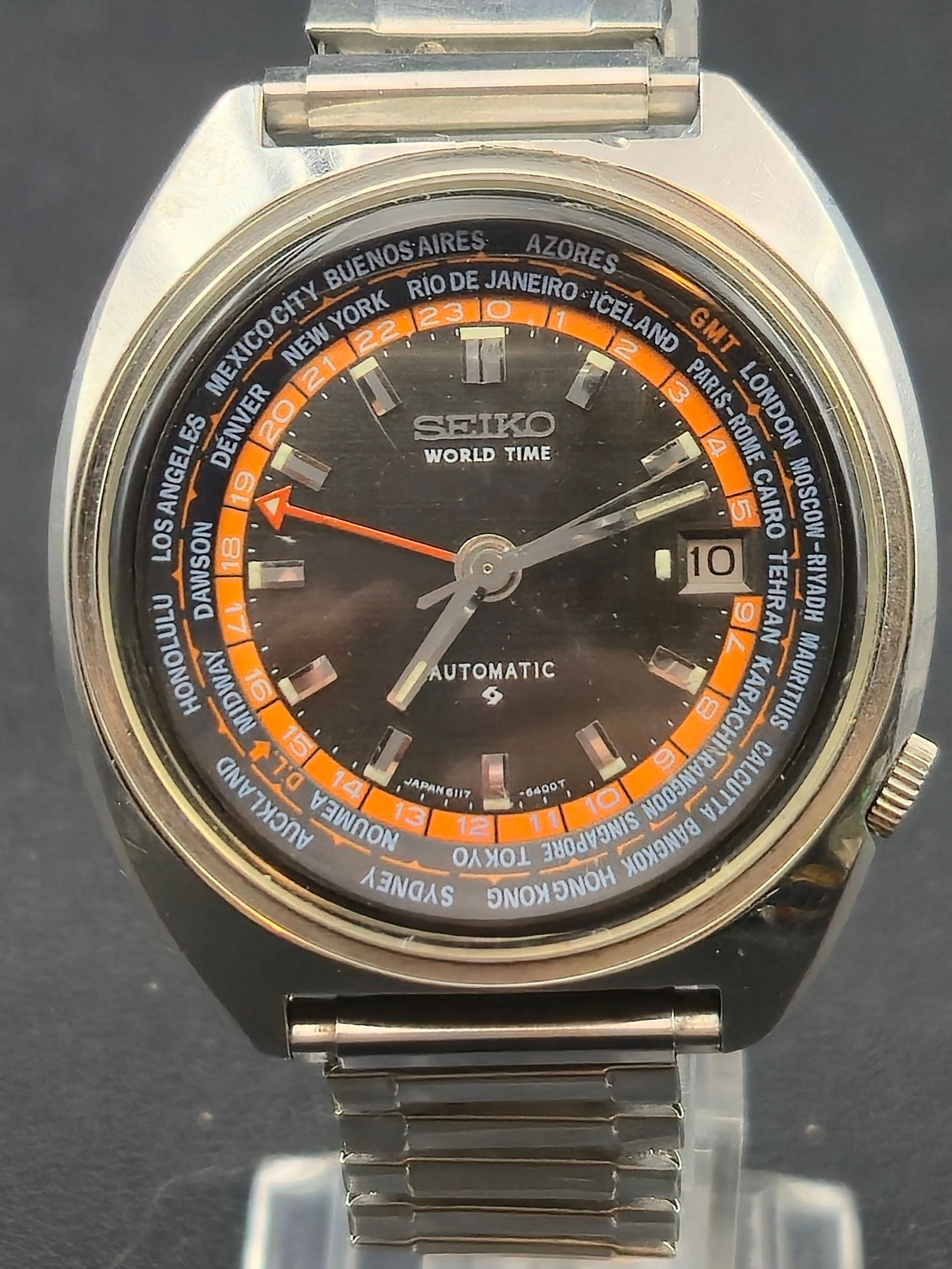 Seiko World Time 6117-6400 Automatic 17J Stainless 41mm “Navigator Timer” 1971 (1 of 8)
