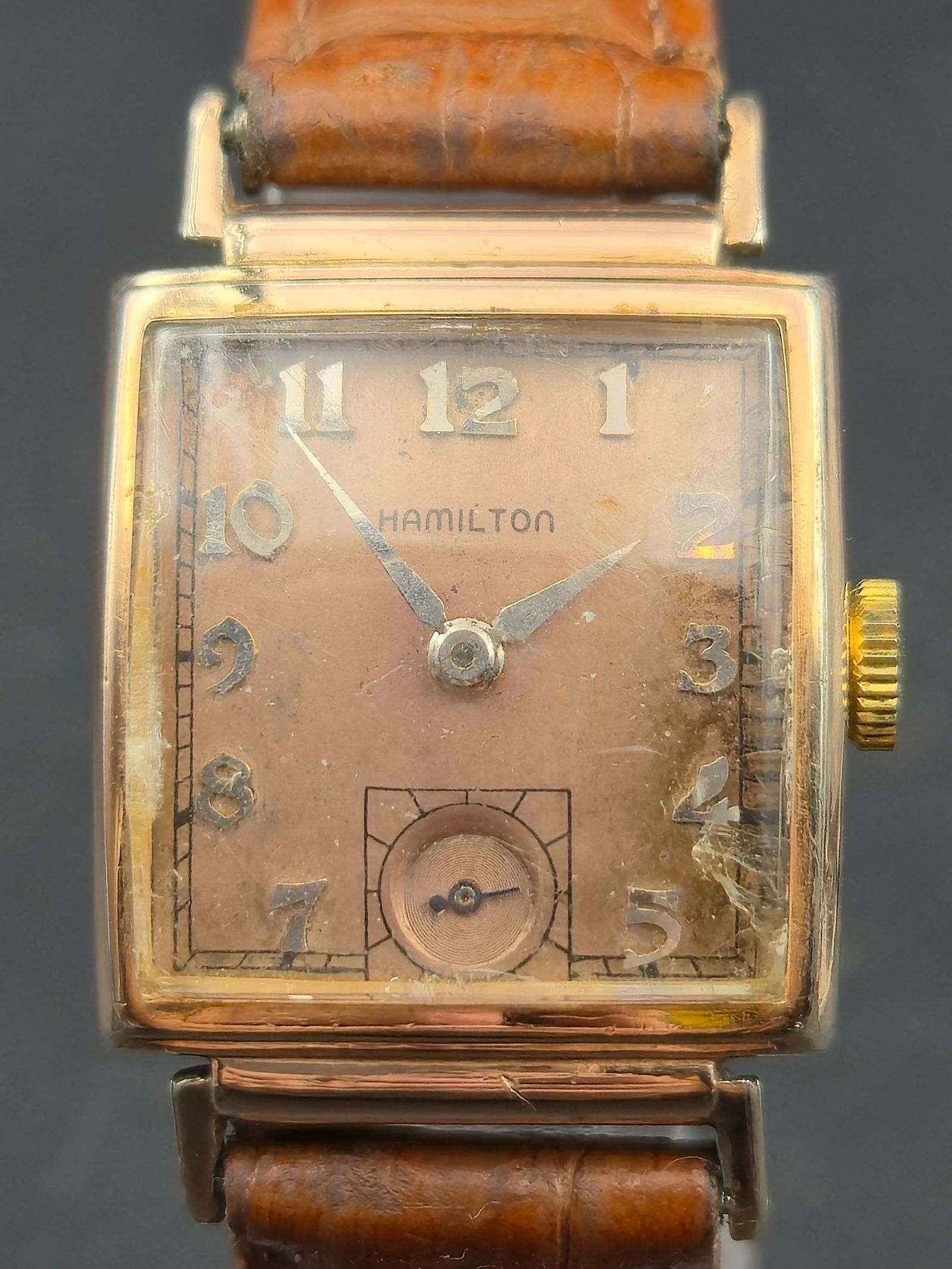 Hamilton Roland Wristwatch 1948 14K Rose Gold Filled 19 Jewel 982 (1 of 8)