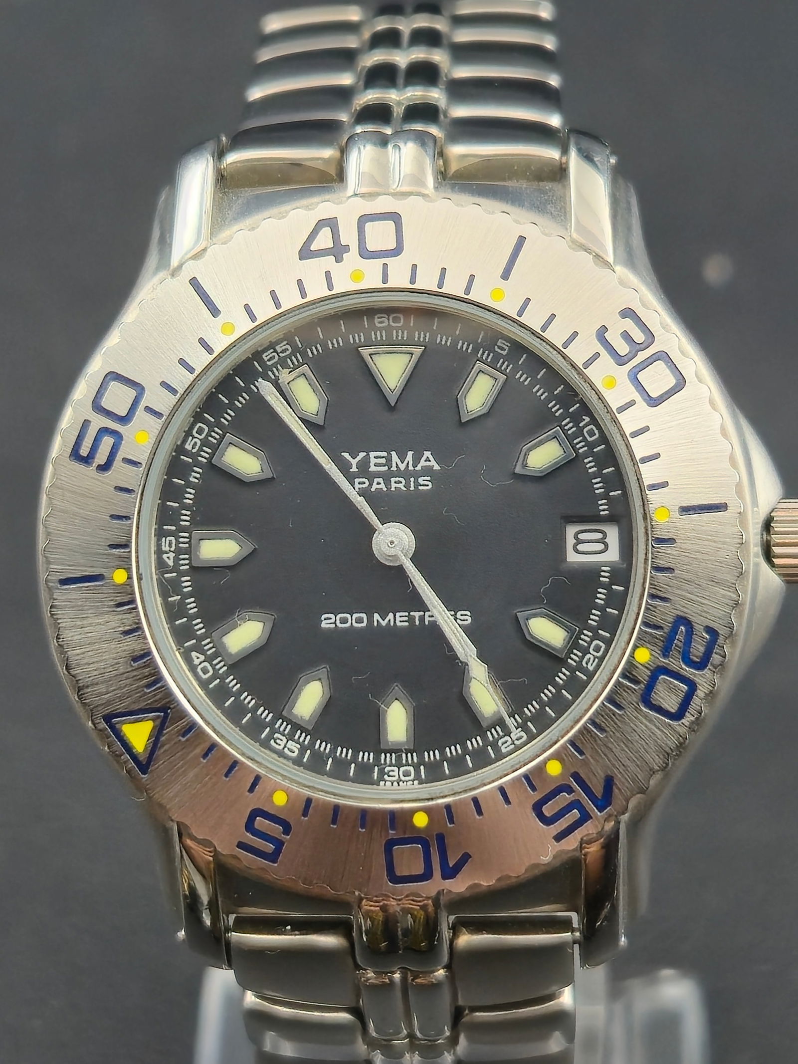 Yema Paris 200M Diver Quartz 37 mm Stainless Steel Wristwatch – Mint, New Battery (1 of 12)