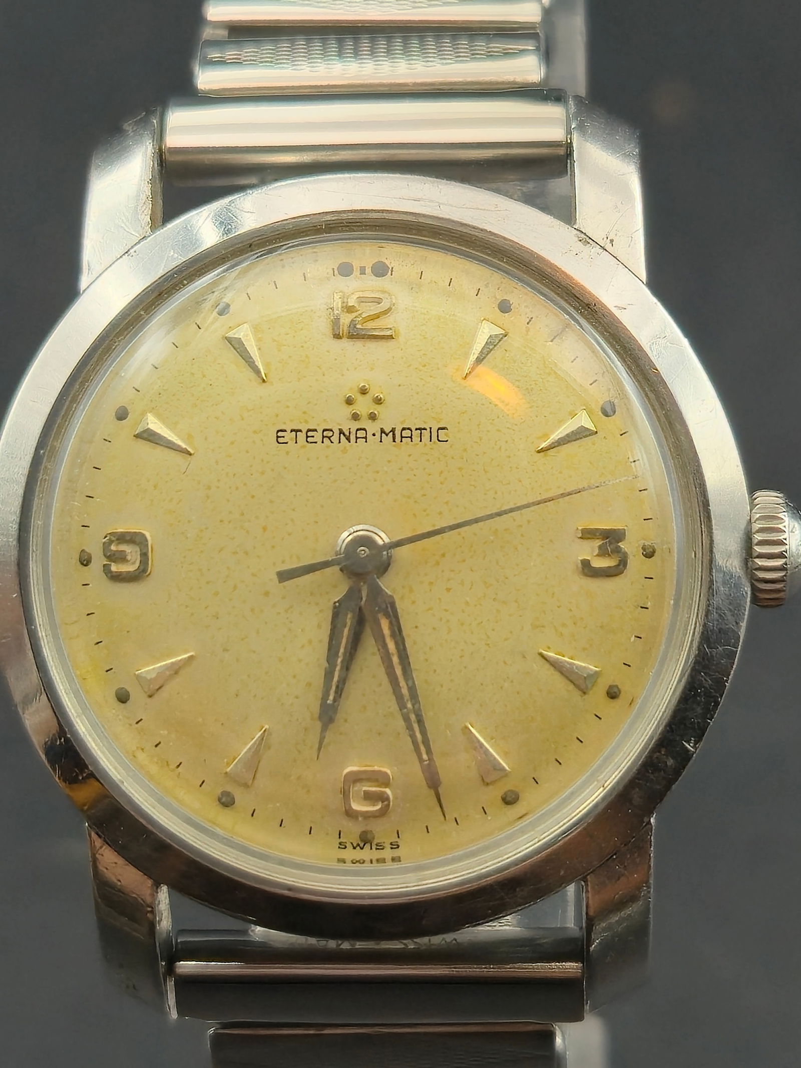 Eterna-Matic 1248UC Automatic 17J Stainless Steel Wristwatch, 32 mm (1950s) (1 of 12)