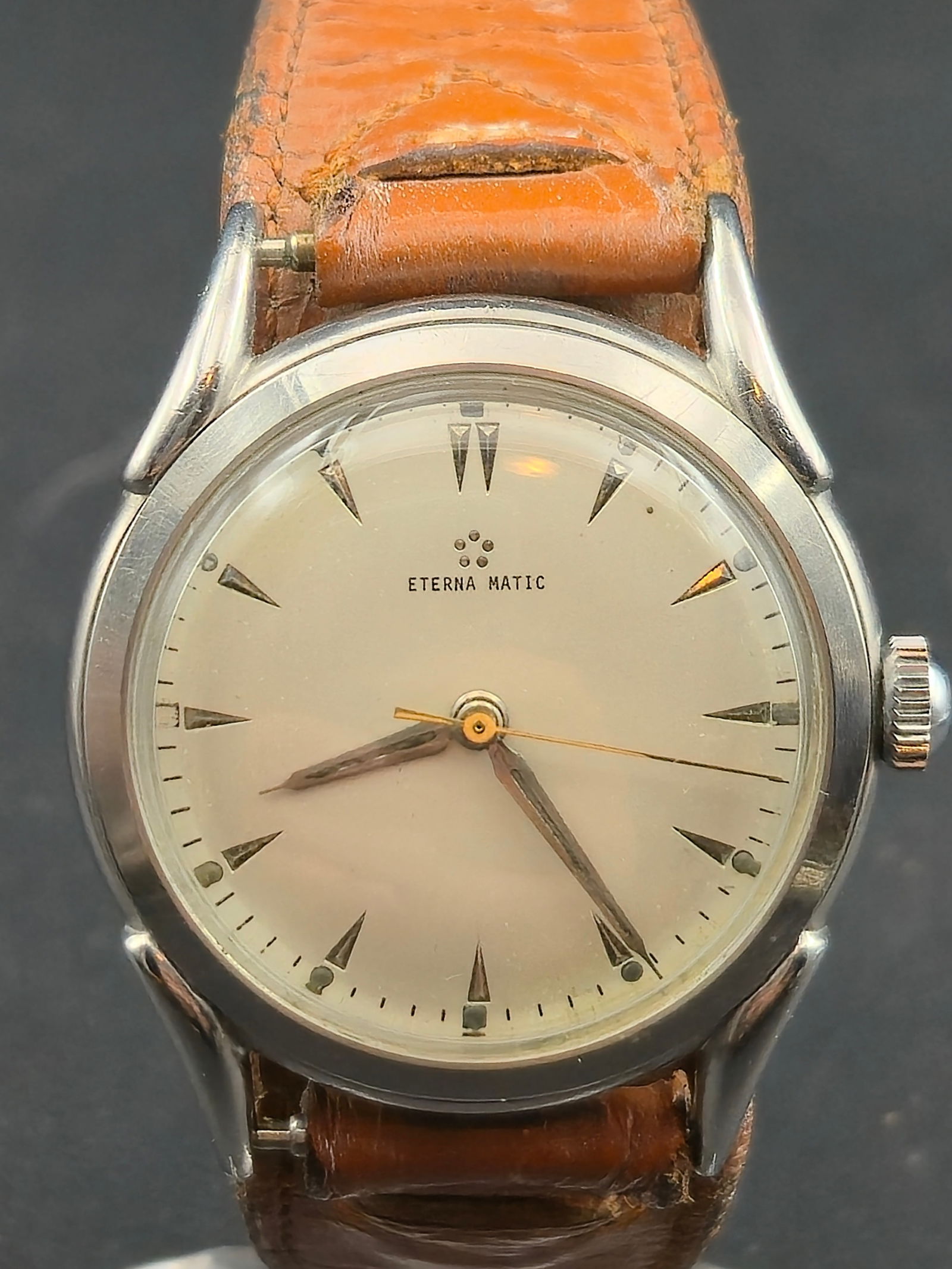1950s Eterna-Matic Cal. 1247T Swiss Automatic Stainless Steel 35 mm Wristwatch (1 of 12)