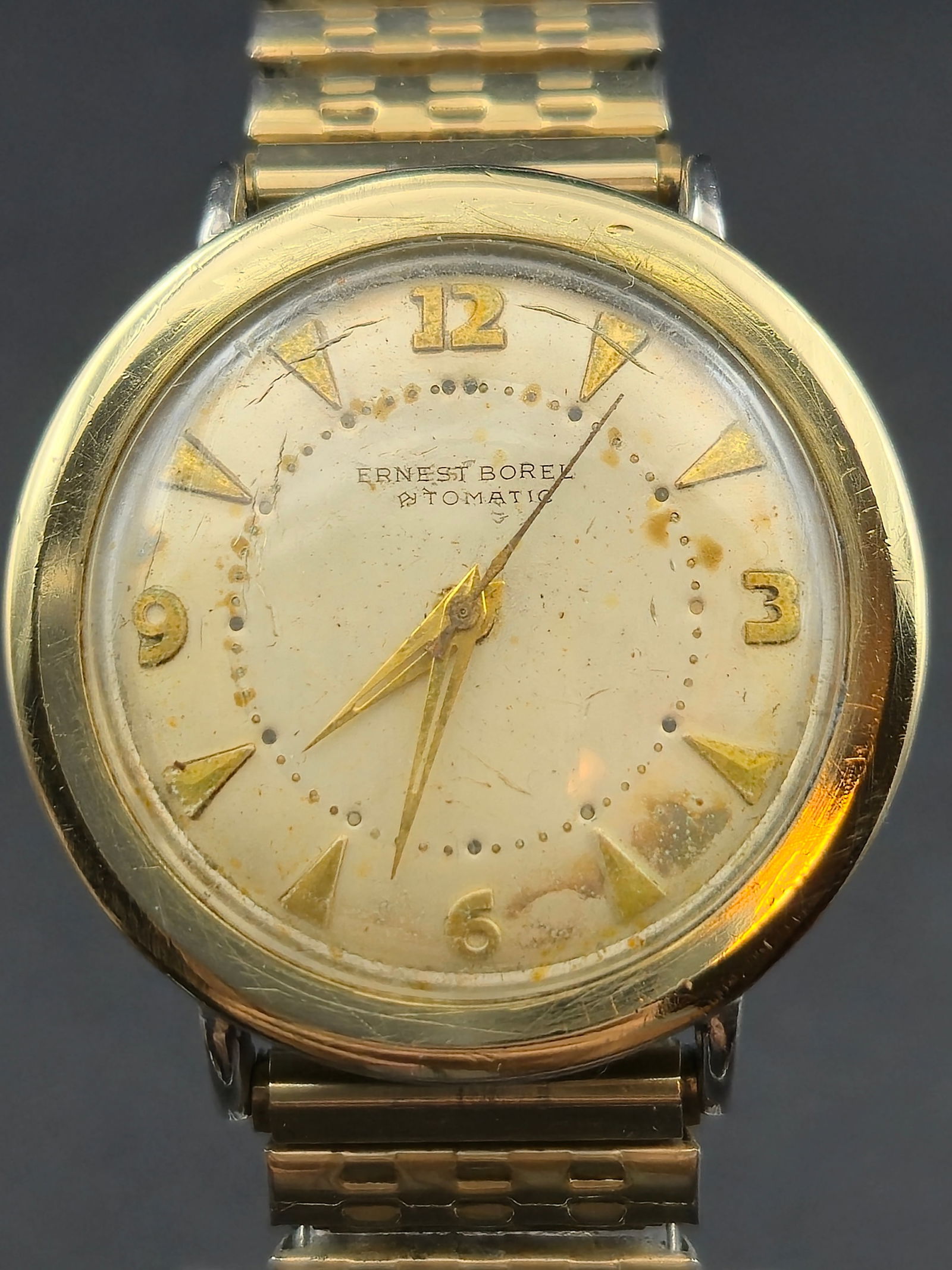 1956 Ernest Borel Automatic 17 Jewel Swiss Wristwatch 34 mm Runs (1 of 11)