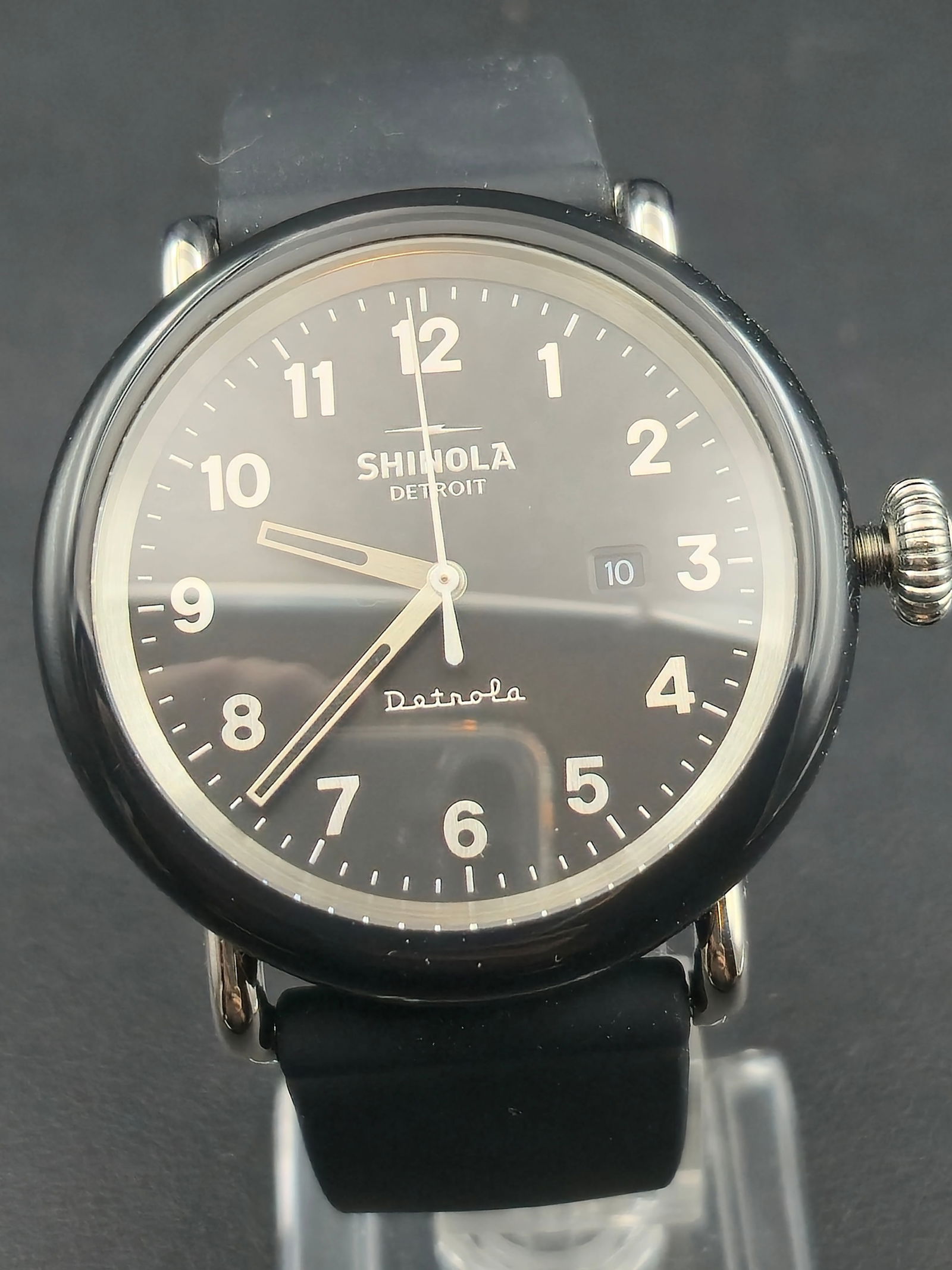 Shinola Detrola 43mm Black Dial Quartz Wristwatch w/ Box & Tag – NOS (1 of 13)