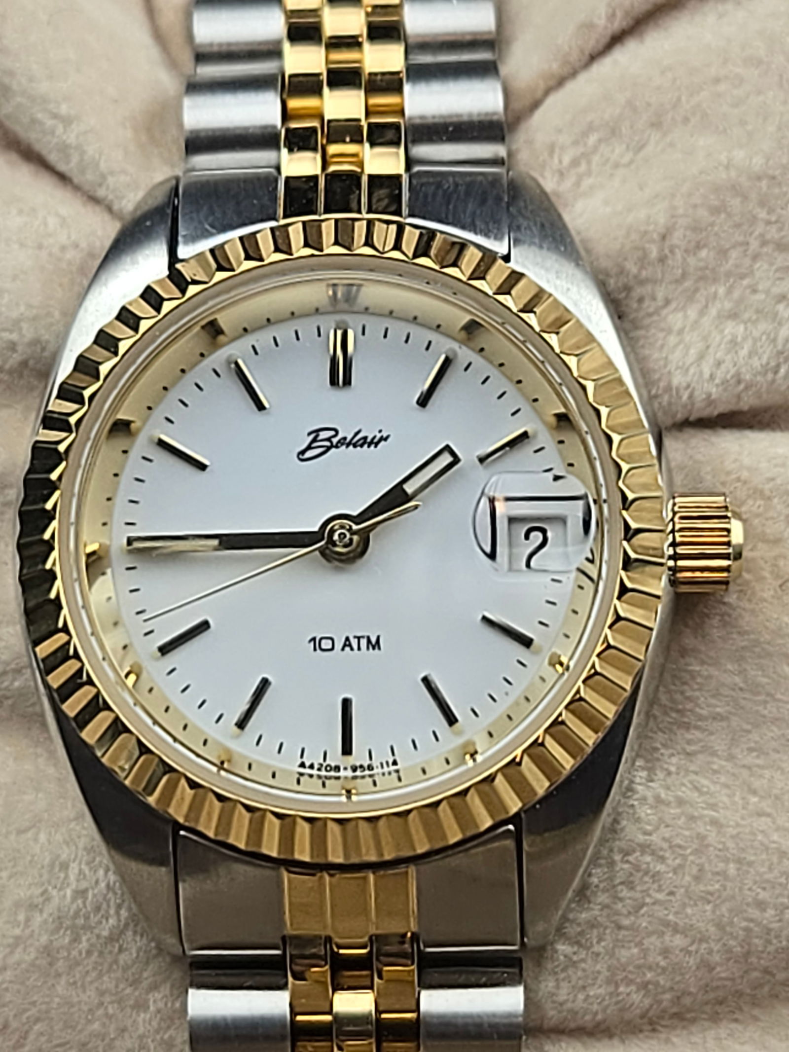 Belair Two-Tone Quartz Datejust Style Watch 23.7 mm NOS Full Set (2001) (1 of 13)