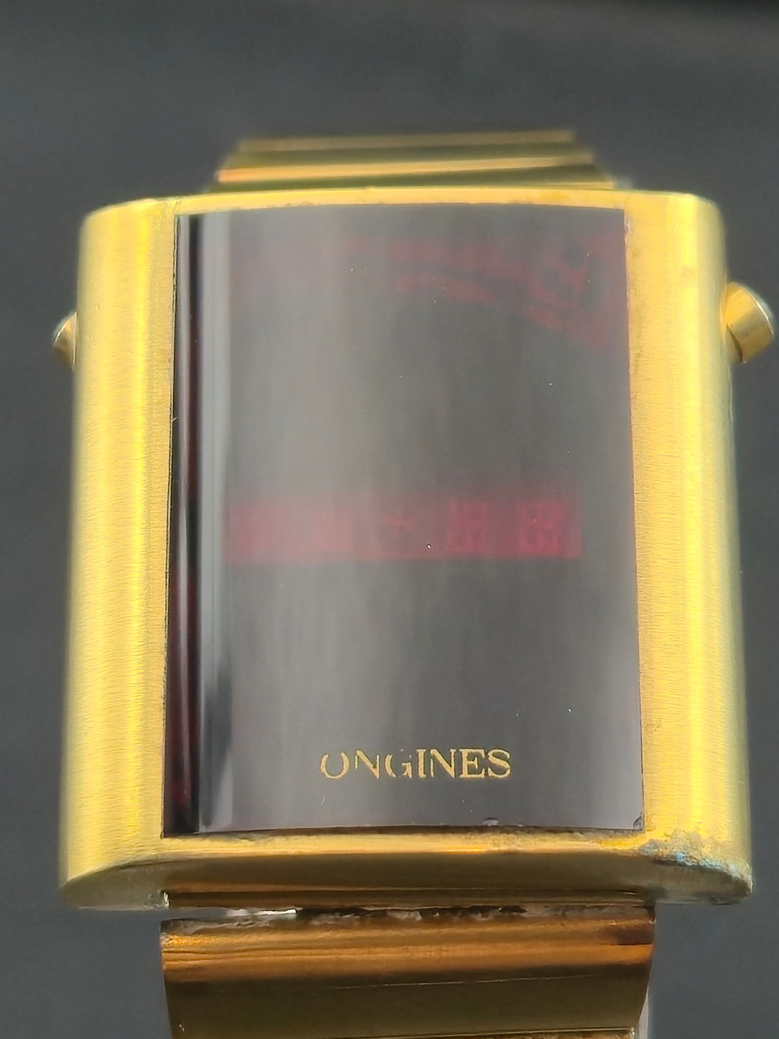 Longines W1052-LED 236 Gold Electroplated Digital Watch w/ Box – 1970s, 28 mm (1 of 12)