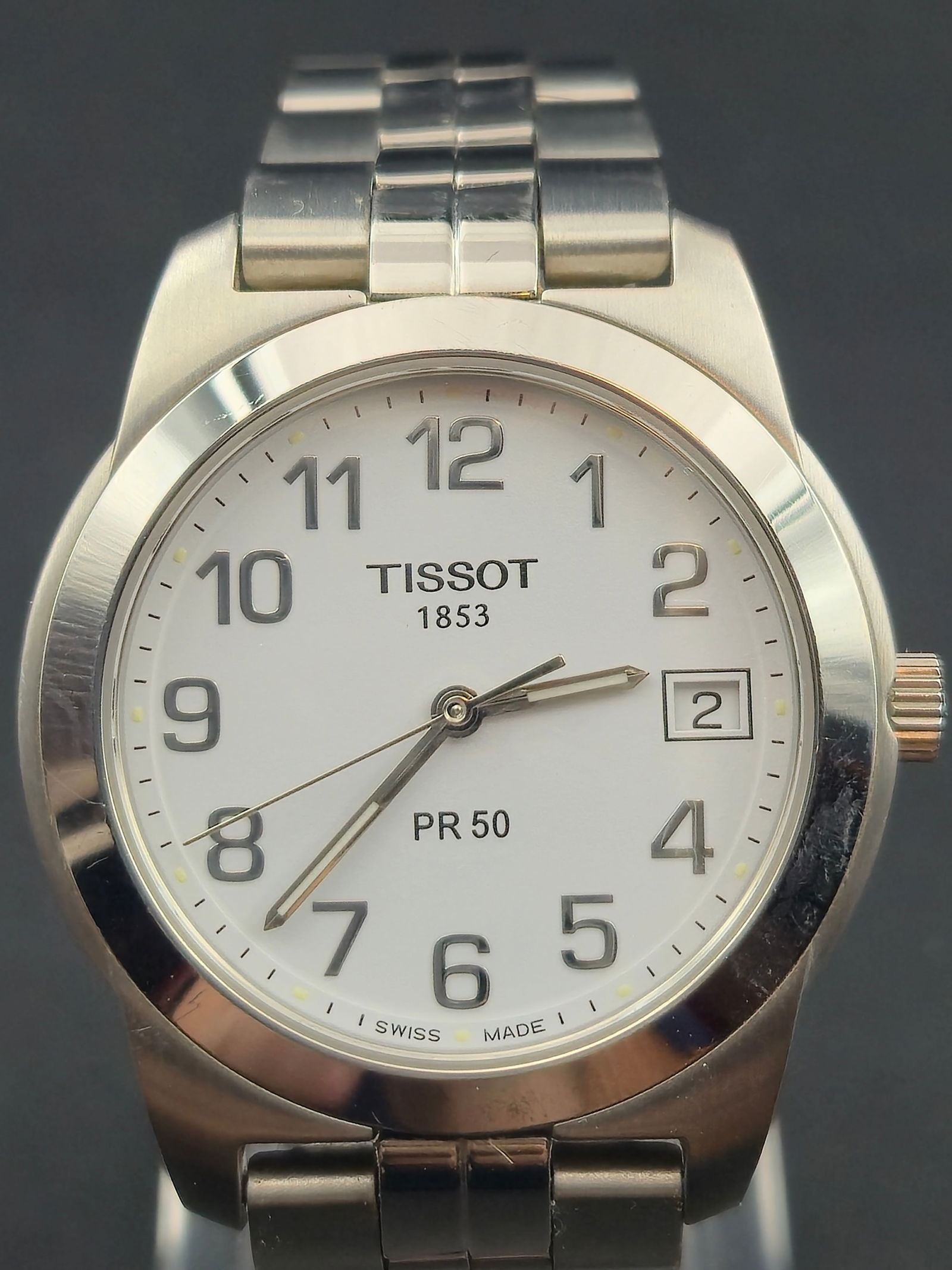 Tissot PR 50 Quartz Stainless Steel Watch 36 mm – NOS Full Set, New Battery (1 of 13)