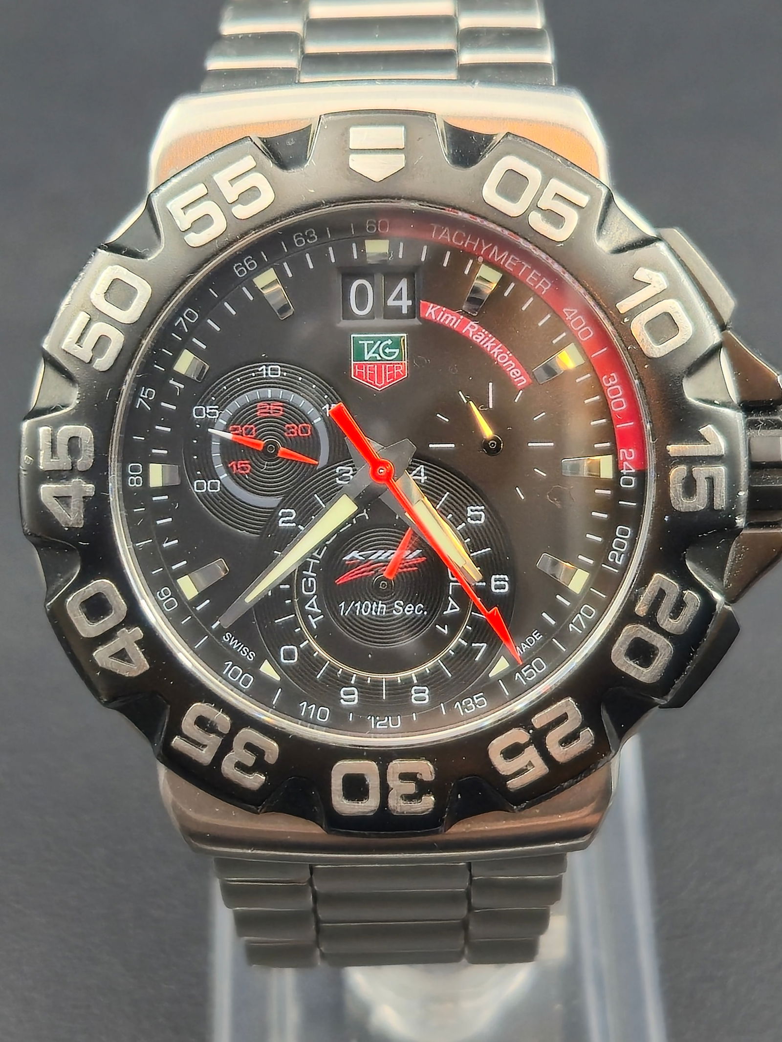 Tag Heuer Formula 1 Kimi Raikkonen Limited Edition Chronograph 44mm Stainless Steel Swiss Watch 2007 (1 of 11)