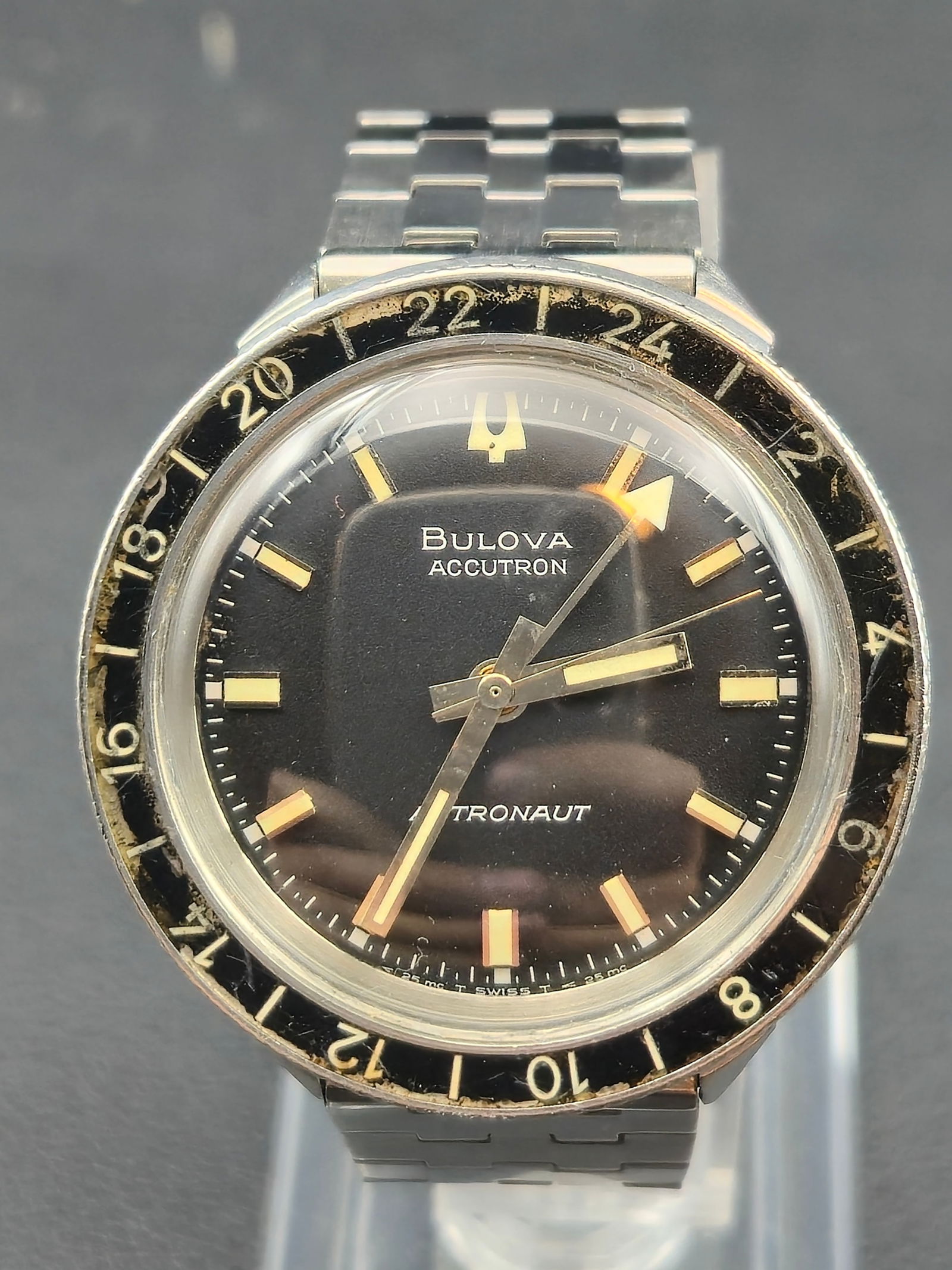 Bulova Accutron Astronaut 38mm Stainless Steel Cal 2142 M9 24 Hour GMT Bezel 1969 (1 of 11)