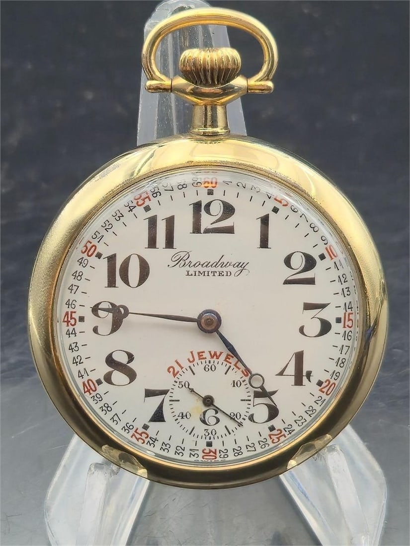 Broadway Ltd 21J Pocket Watch Langendorf Swiss (1 of 9)