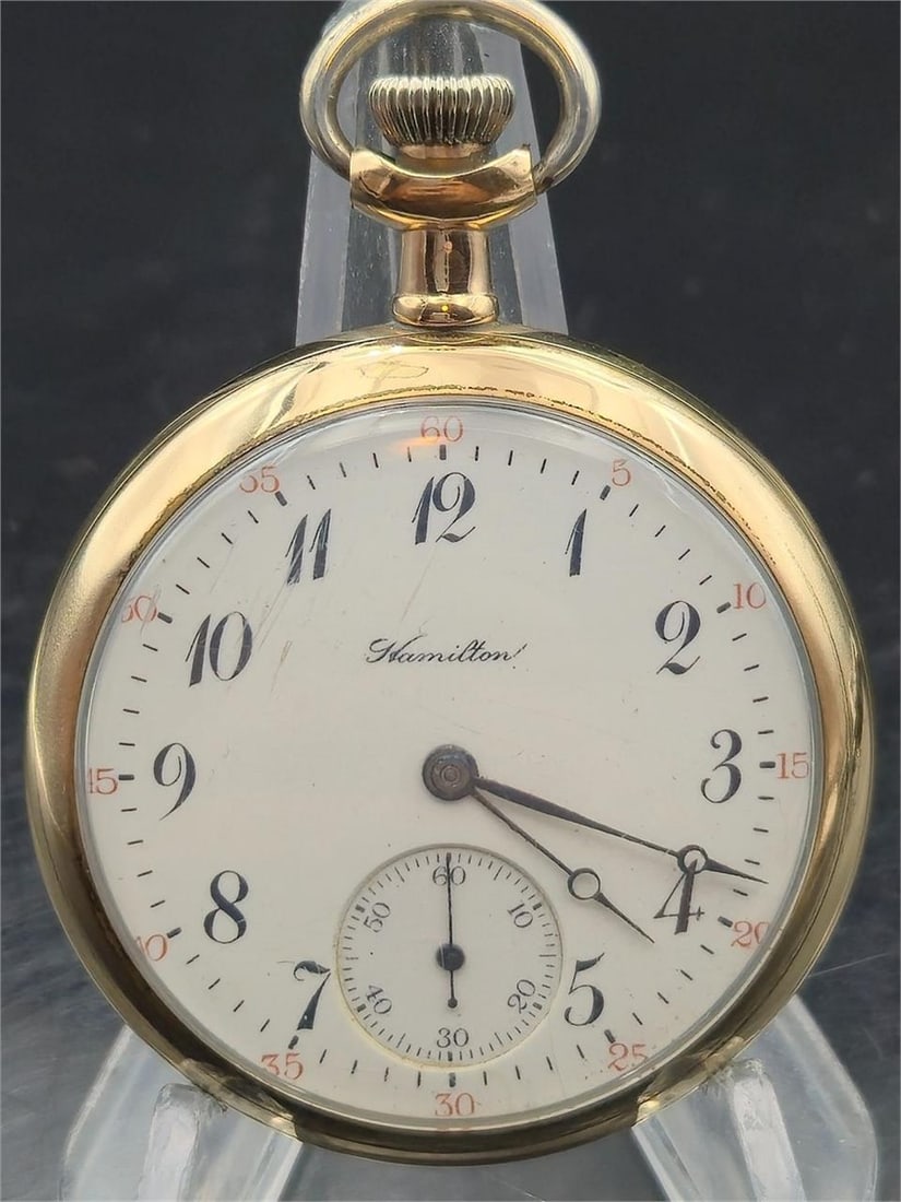 1914 Hamilton 974 17J GF Bristol Pocket Watch (1 of 7)