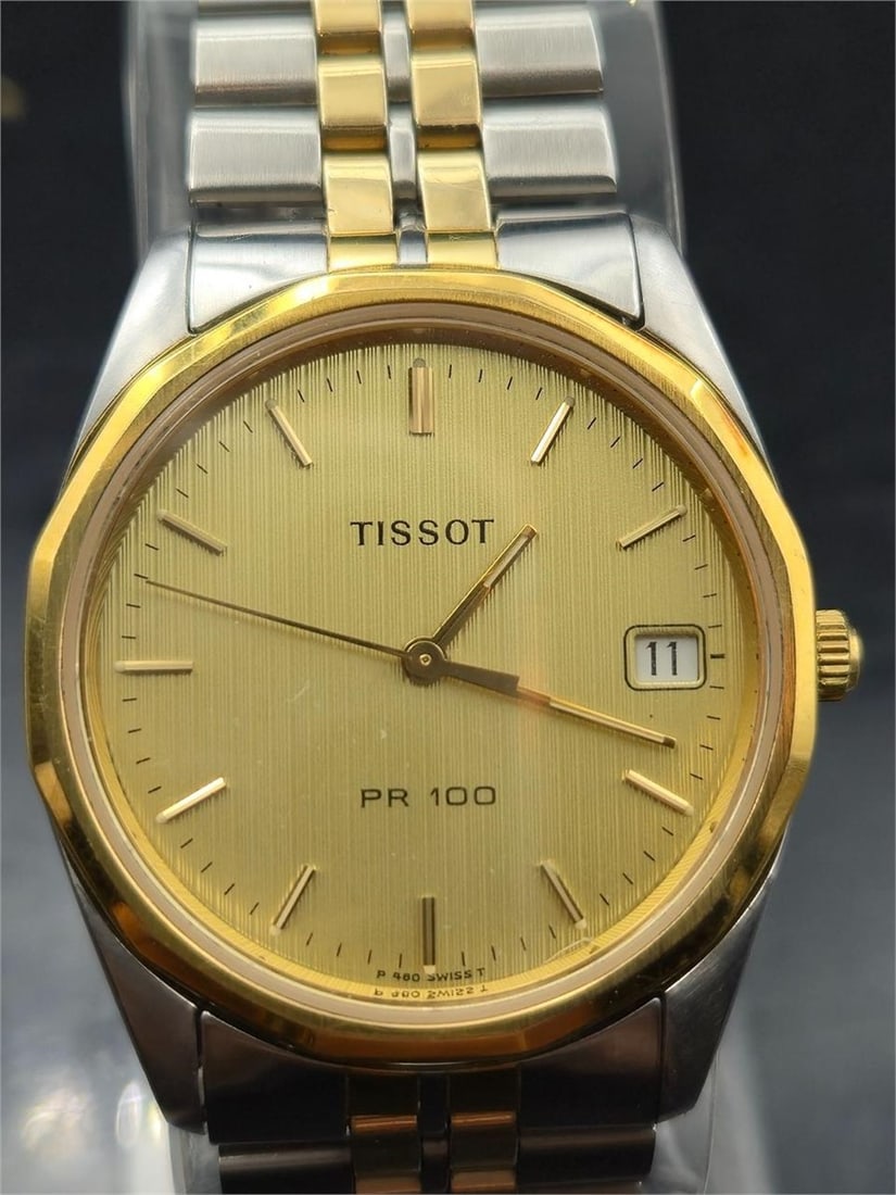 Tissot PR 100 Quartz Two-Tone Date Watch (1 of 9)