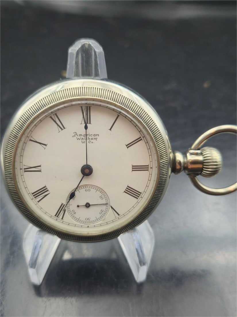 1891 Waltham No. 3 18s 11J Silverine Watch (1 of 7)