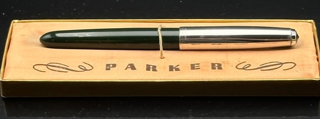 Vintage Parker 51 Special Fountain Pen – Dark Green with Chrome Cap – Original Box (1 of 7)