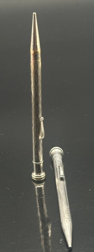 Pair of Vintage Wahl Eversharp Sterling Silver Mechanical Pencils, Engine-Turned Patterns, Dated 191 (1 of 7)