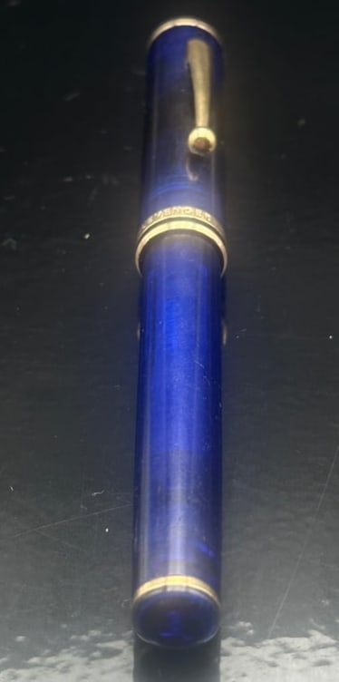 Sheaffer × Levenger Blue Translucent Fountain Pen, 14K Gold Nib (1 of 9)