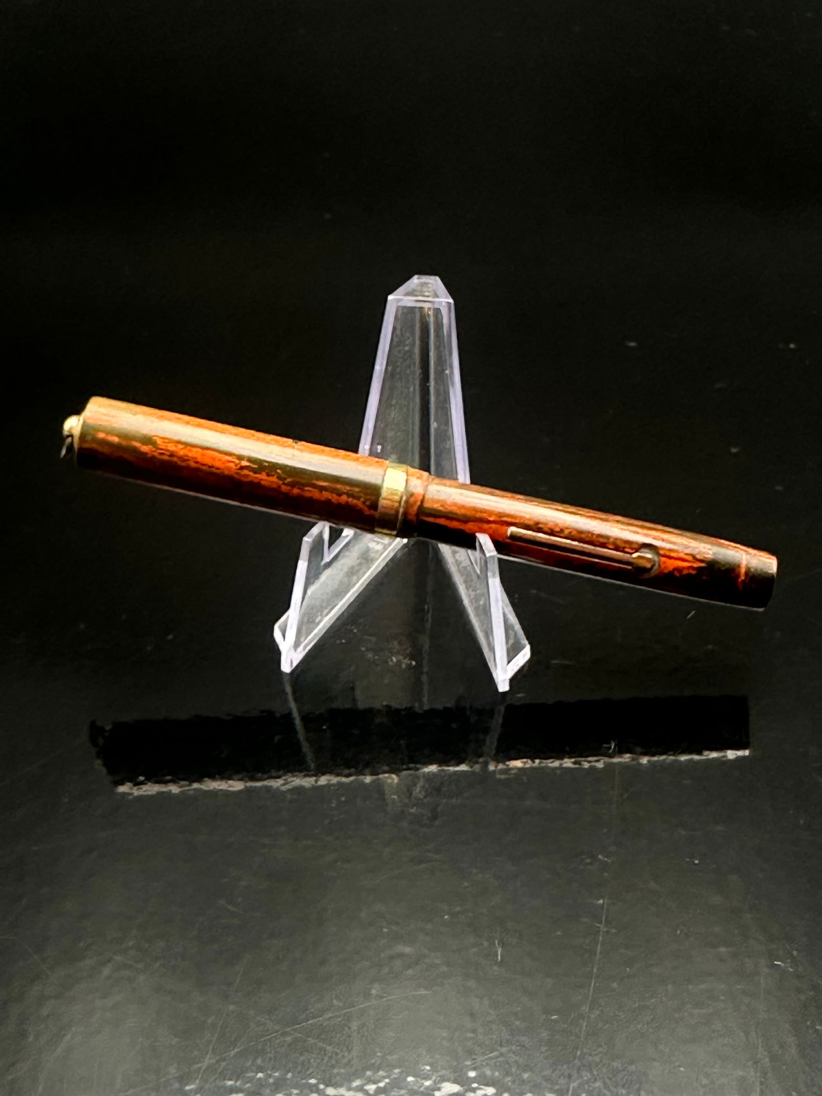Antique Wirt-Edison Pen Co. Fountain Pen – Red Hard Rubber, 14K Gold Nib, Elkhorn WV (1 of 8)