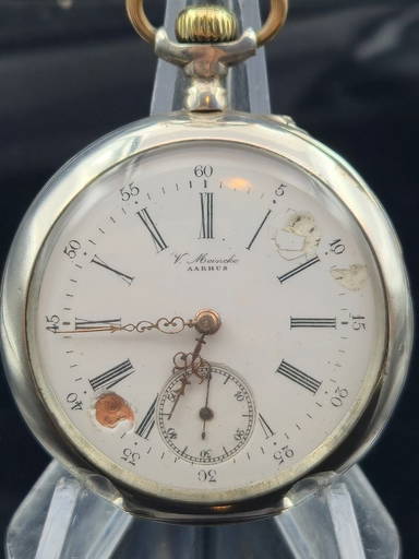 Ancre Remontoir 15 Rubis Silver Pocket Watch