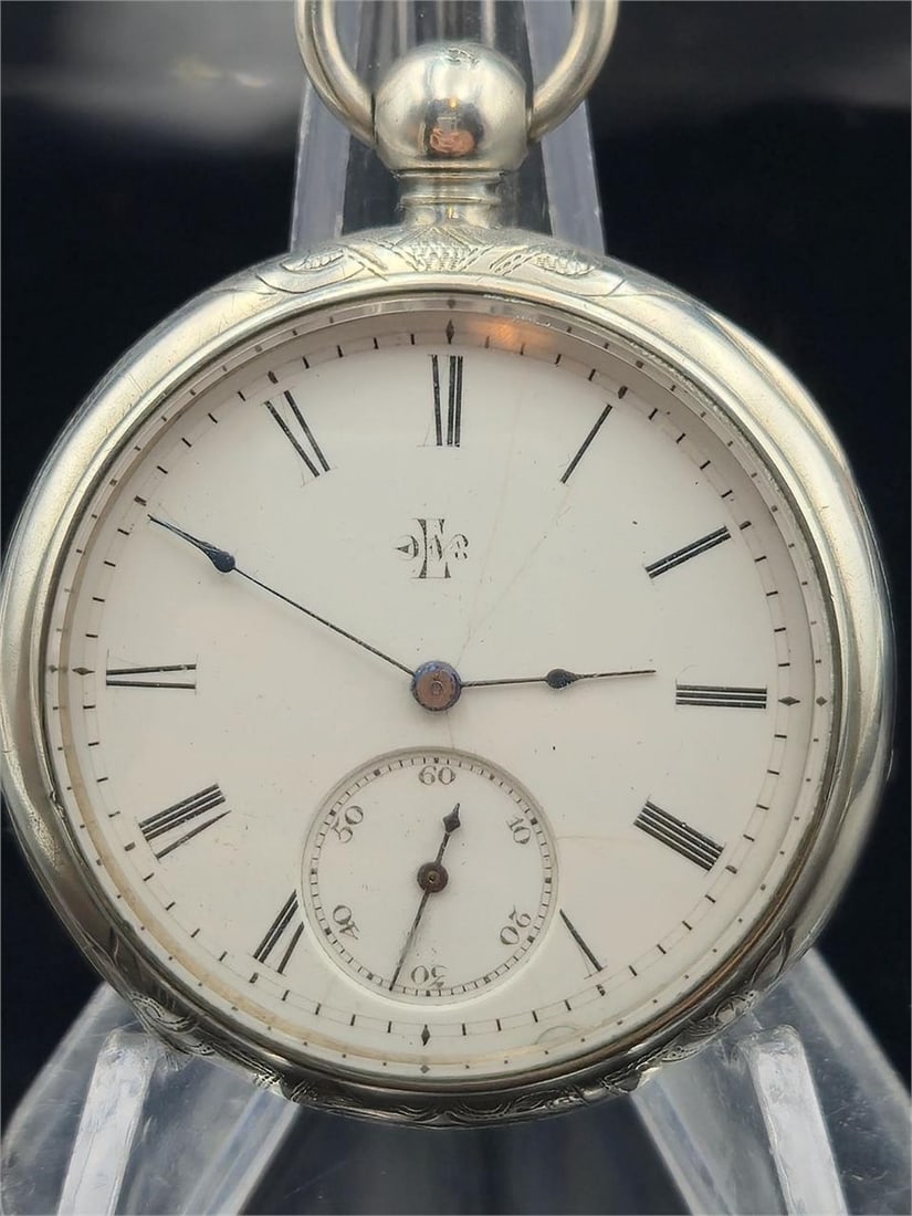 1873 Elgin Dexter St. KW Coin Silver Pocket Watch (1 of 10)