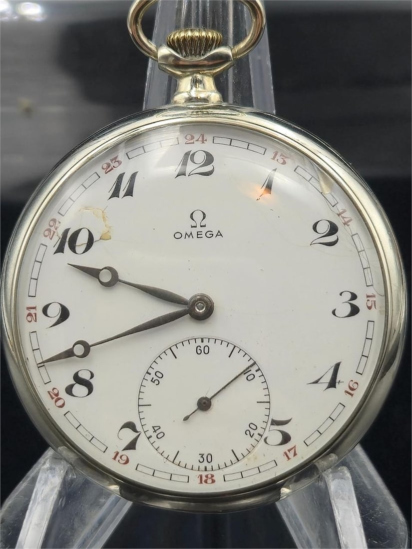 1930s Omega 15J Swiss Pocket Watch – Running (1 of 7)